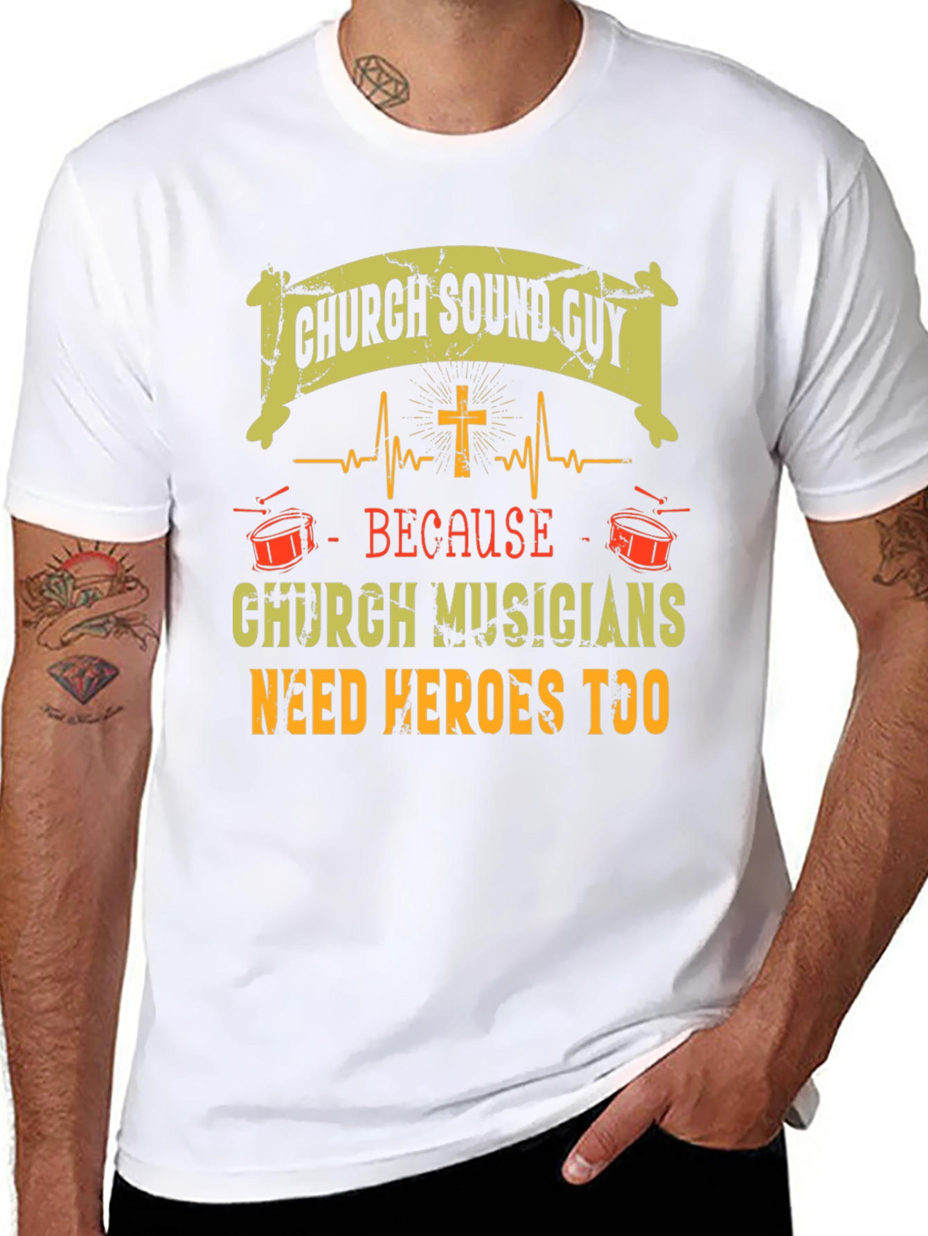 Church Sound Guy T-Shirt - Musicians Need Heroes Too