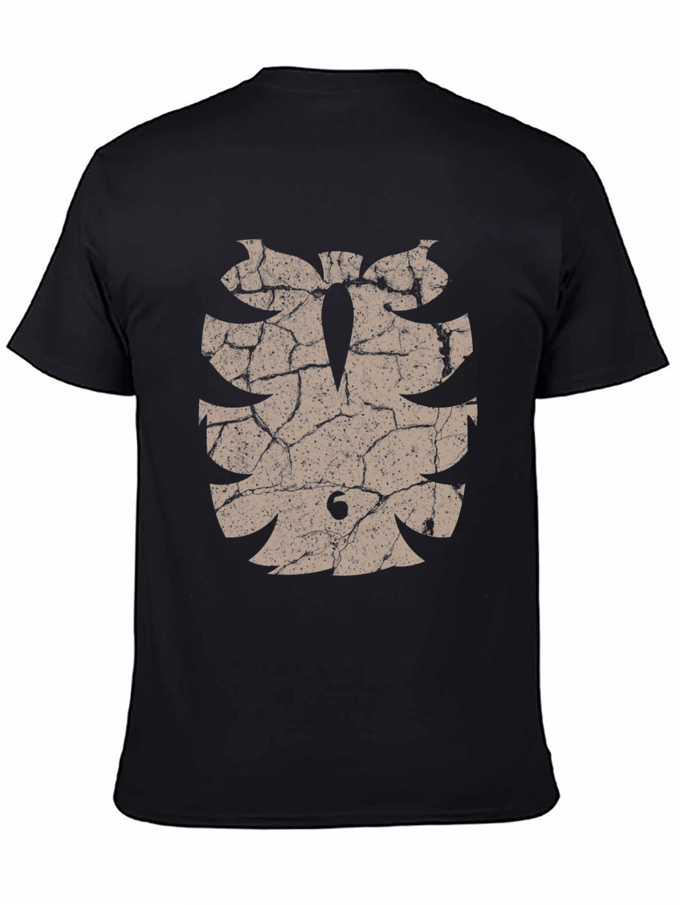 Cracked Monstera Leaf Graphic Tee - Distressed Style
