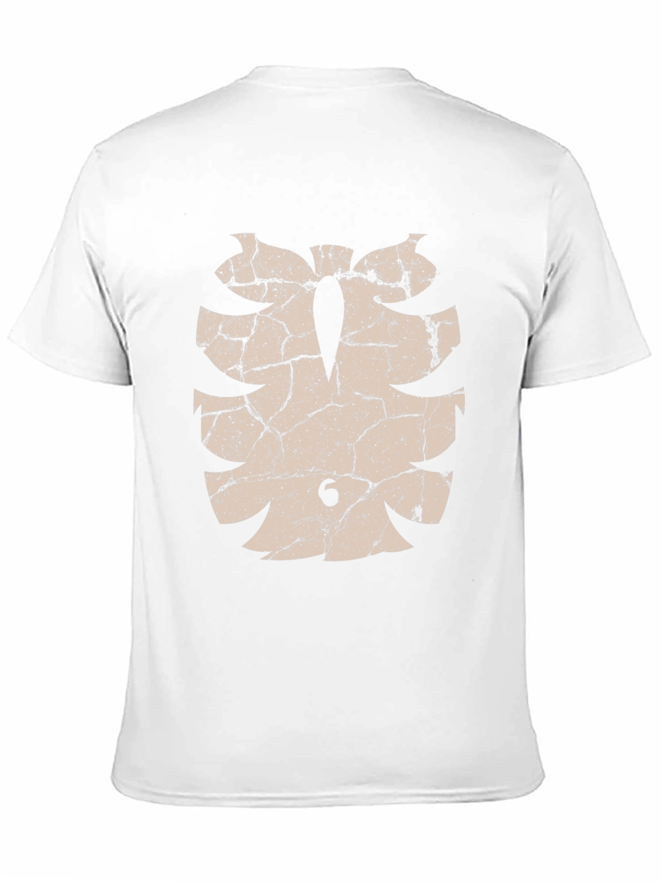 Cracked Monstera Leaf Graphic Tee - Distressed Style
