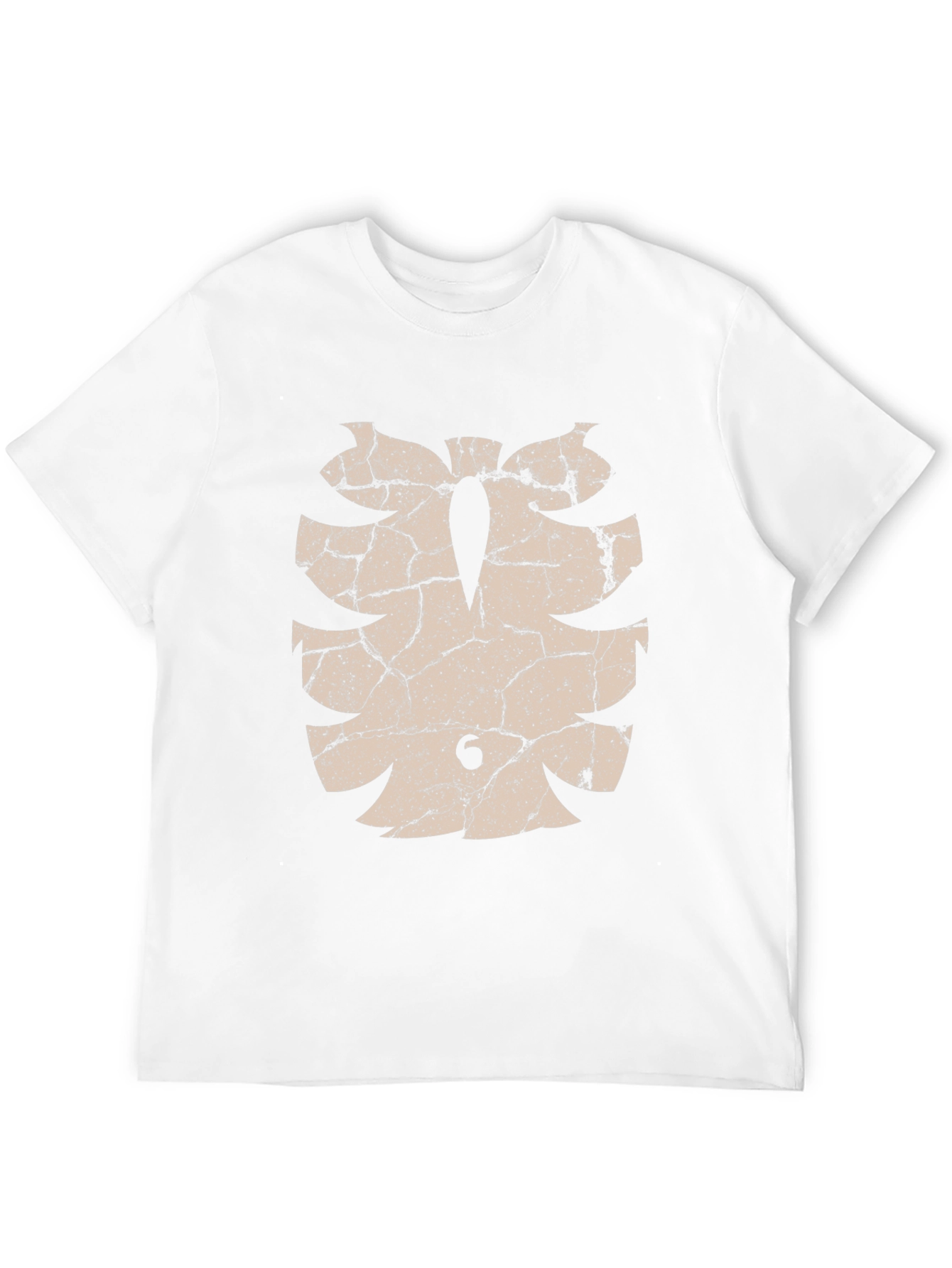 Cracked Monstera Leaf Graphic Tee - Distressed Style