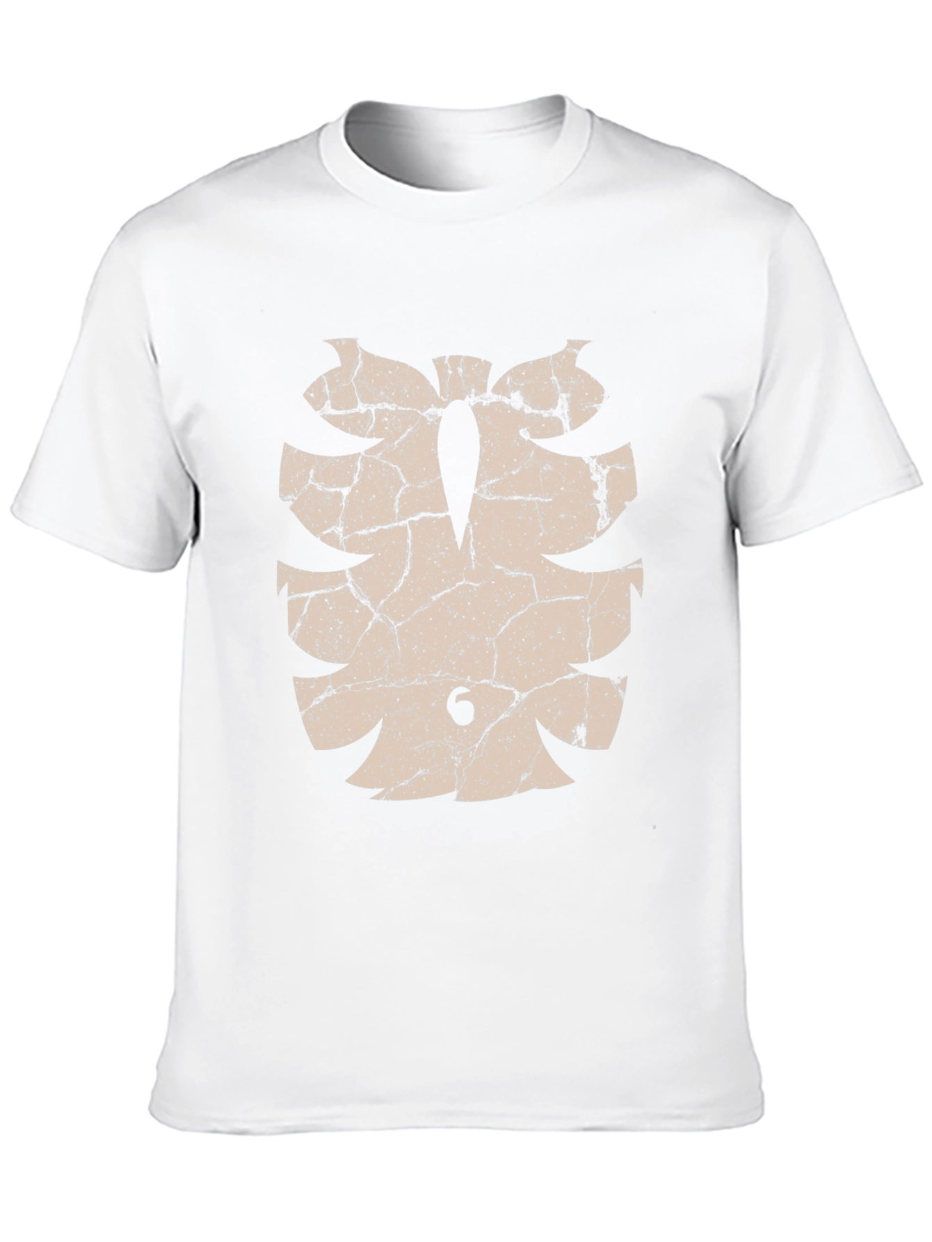 Cracked Monstera Leaf Graphic Tee - Distressed Style