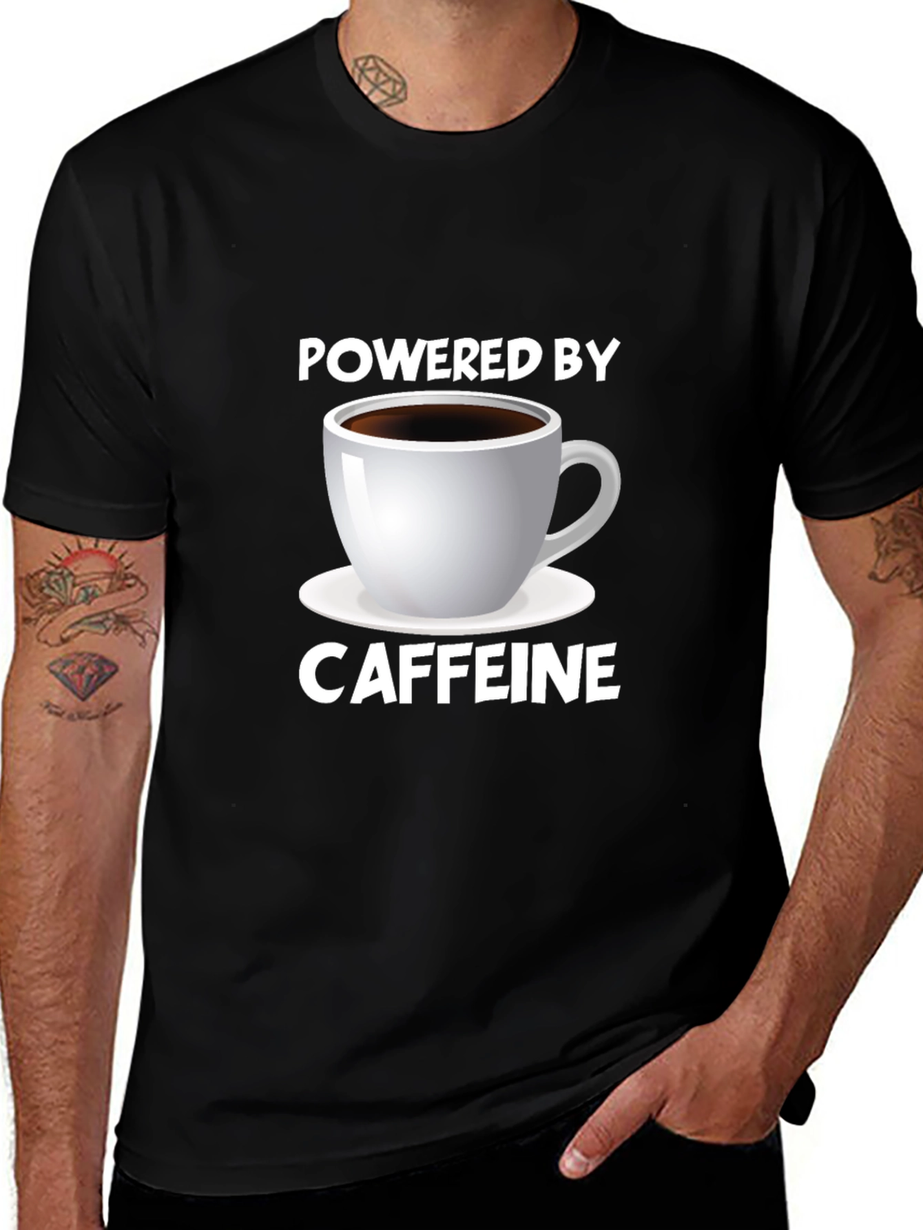 Powered by Caffeine Graphic Tee - Black