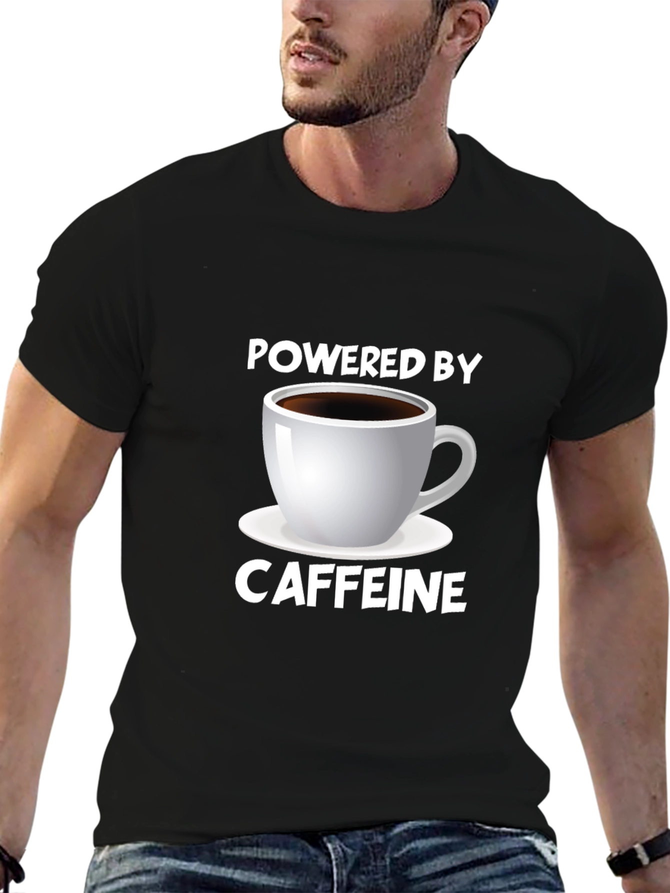 Powered by Caffeine Graphic Tee - Black
