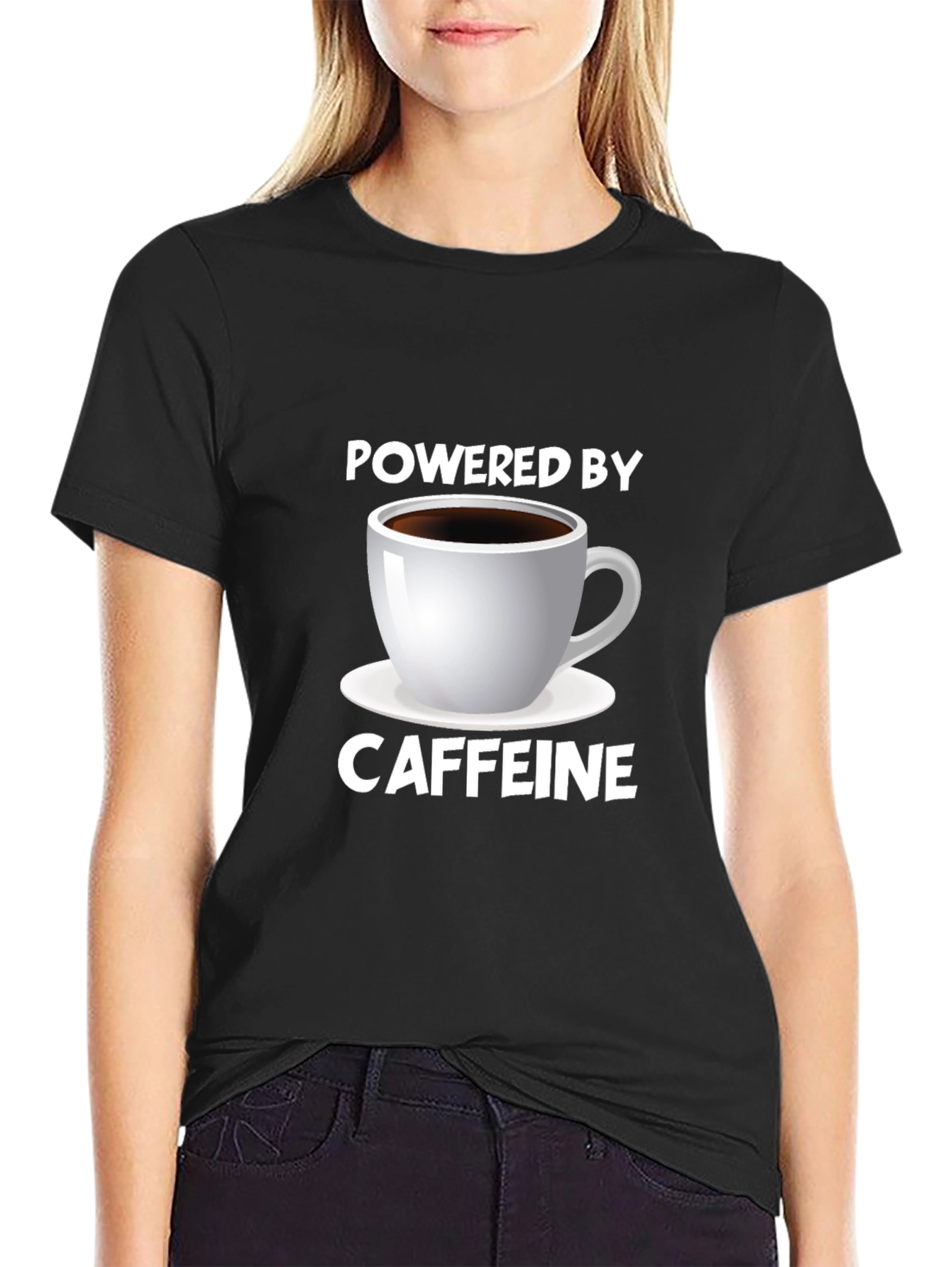 Powered by Caffeine Graphic Tee - Black