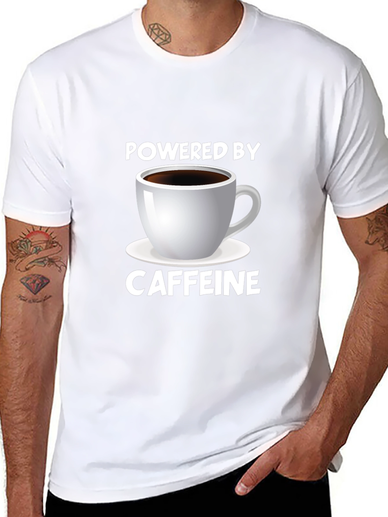 Powered by Caffeine Graphic Tee - Black