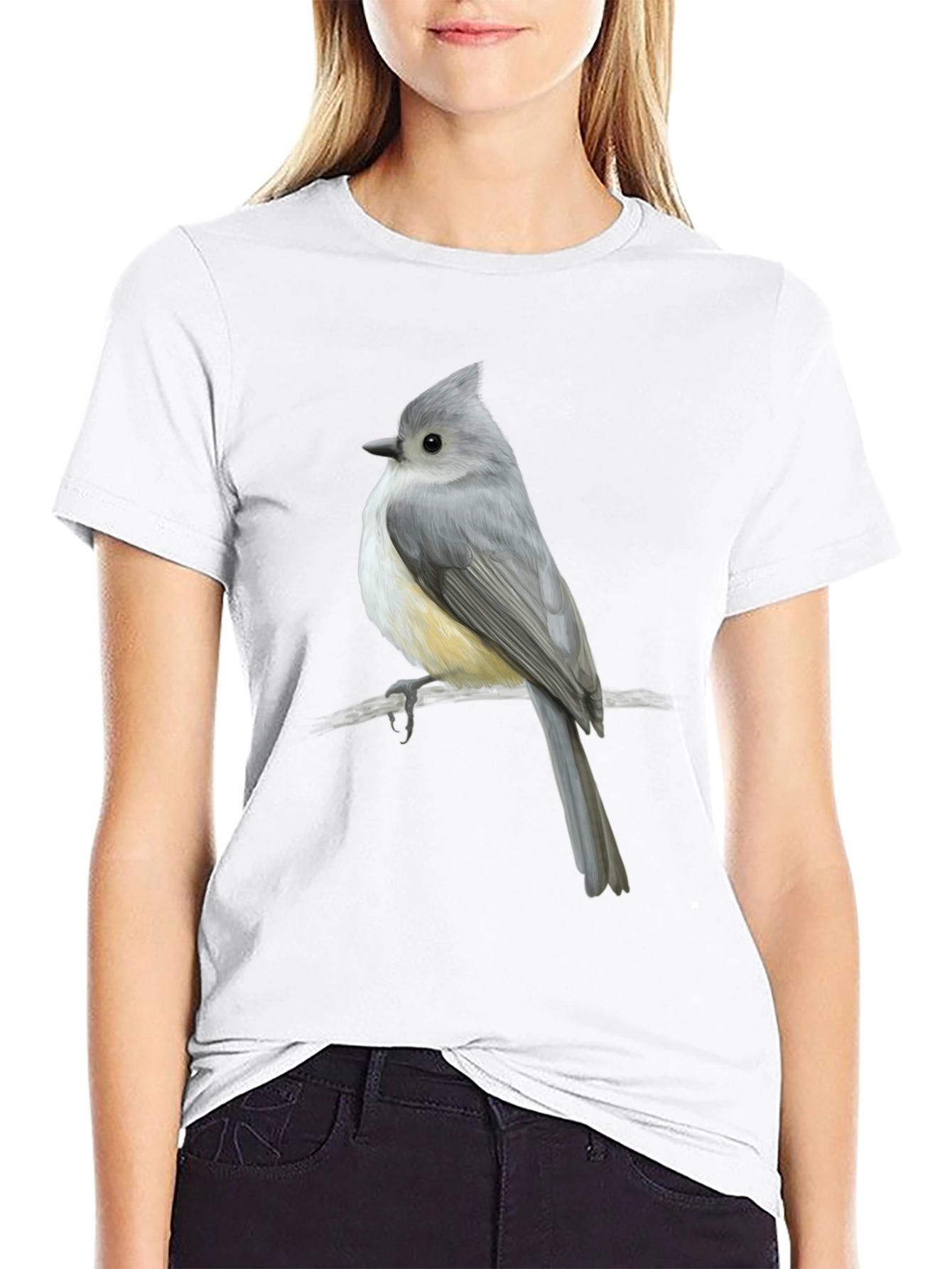 Tufted Titmouse Bird Graphic T-Shirt