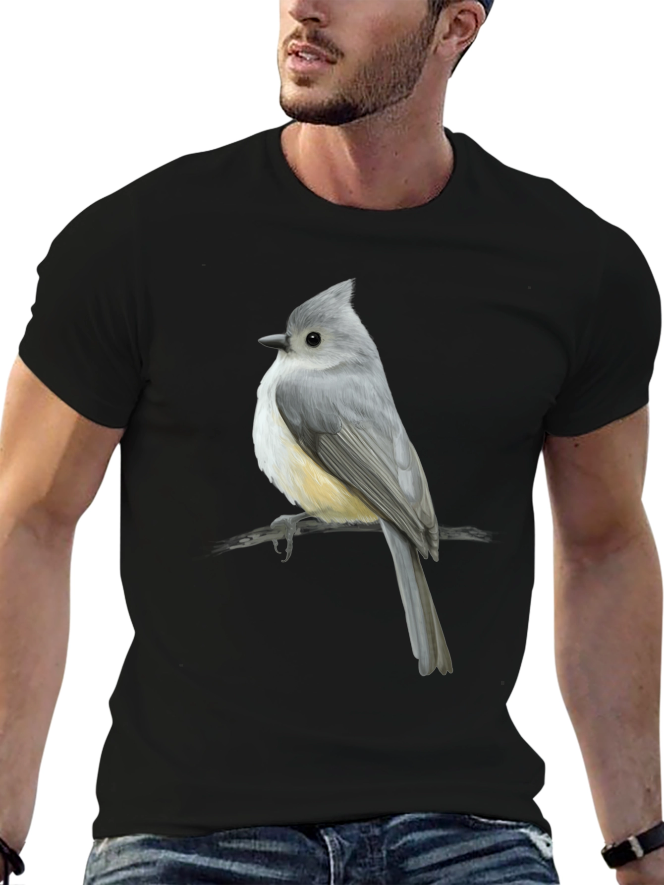 Tufted Titmouse Bird Graphic T-Shirt
