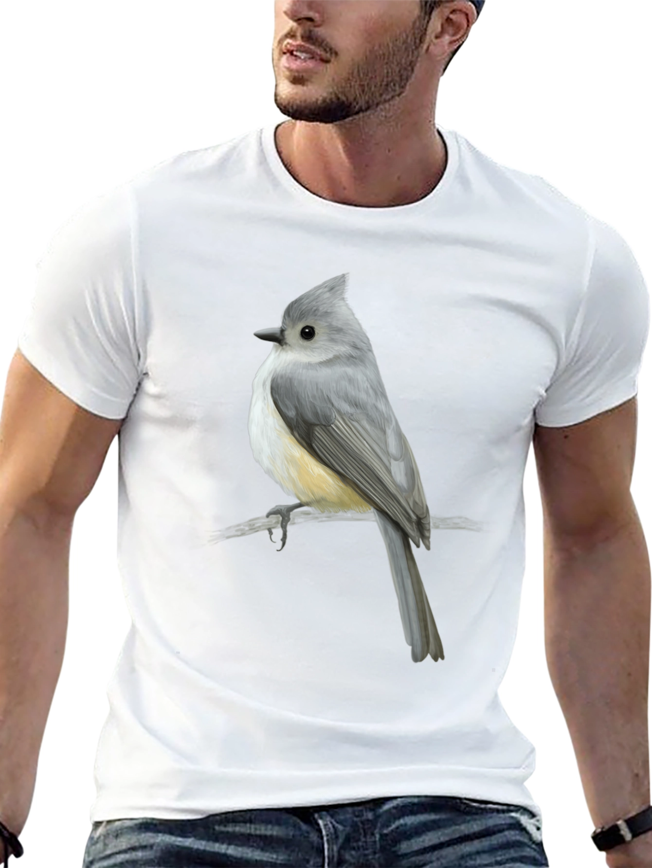 Tufted Titmouse Bird Graphic T-Shirt