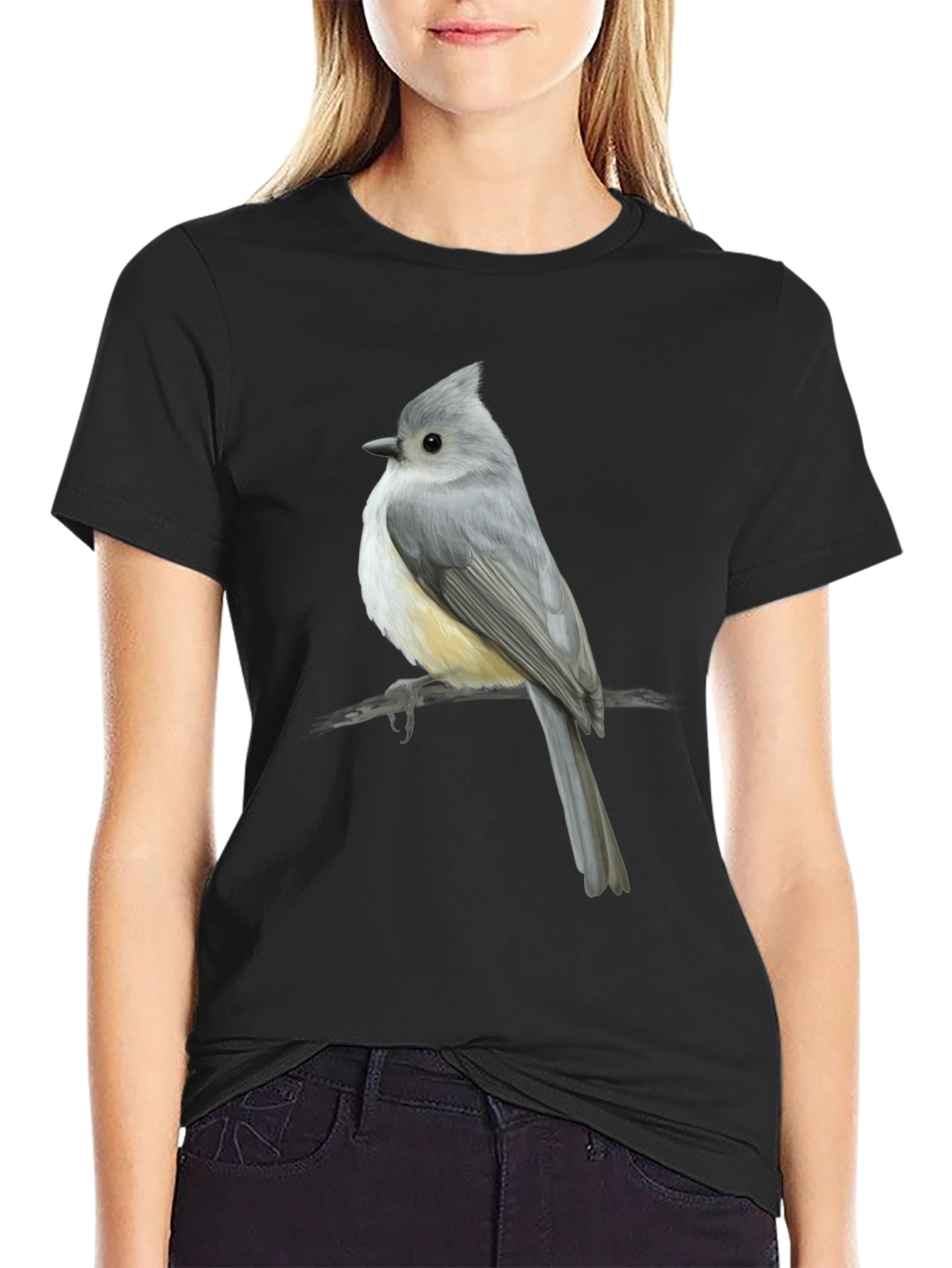 Tufted Titmouse Bird Graphic T-Shirt