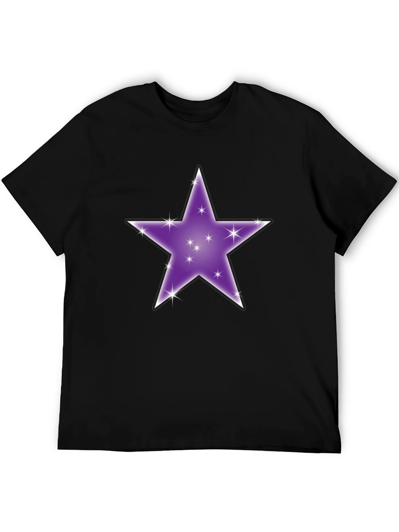 Sparkling Star Graphic Tee - Black