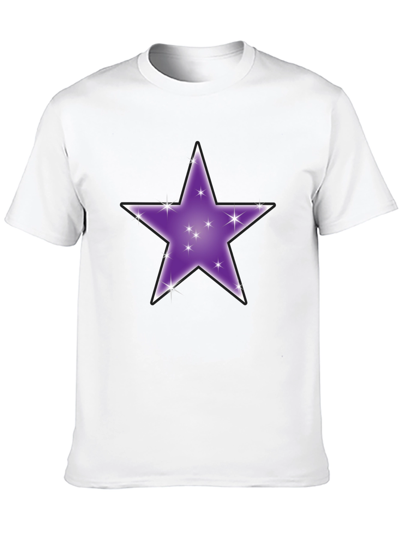 Sparkling Star Graphic Tee - Black