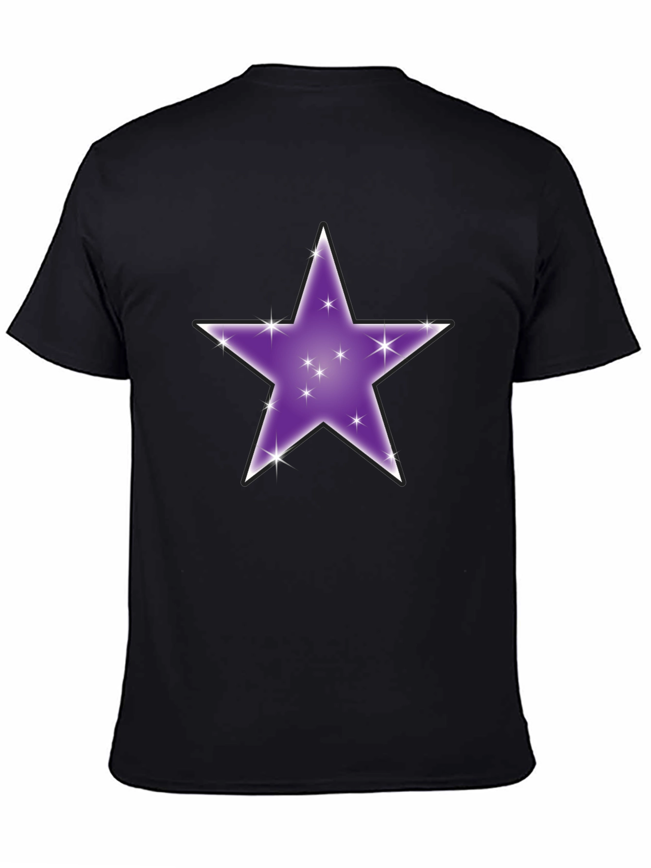 Sparkling Star Graphic Tee - Black