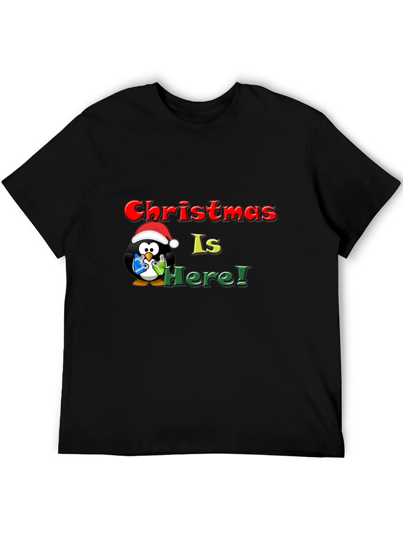 Christmas Penguin Graphic T-Shirt