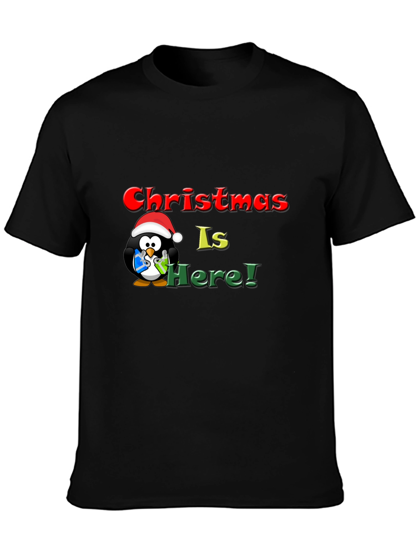 Christmas Penguin Graphic T-Shirt