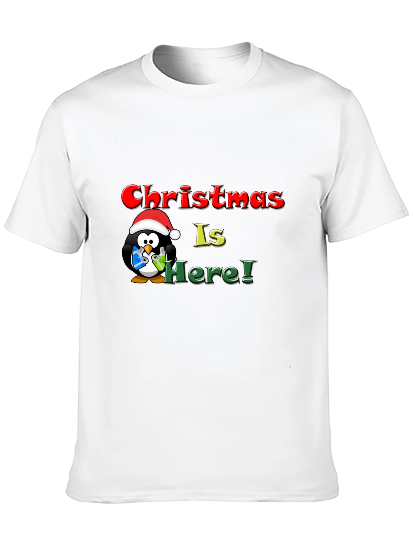 Christmas Penguin Graphic T-Shirt