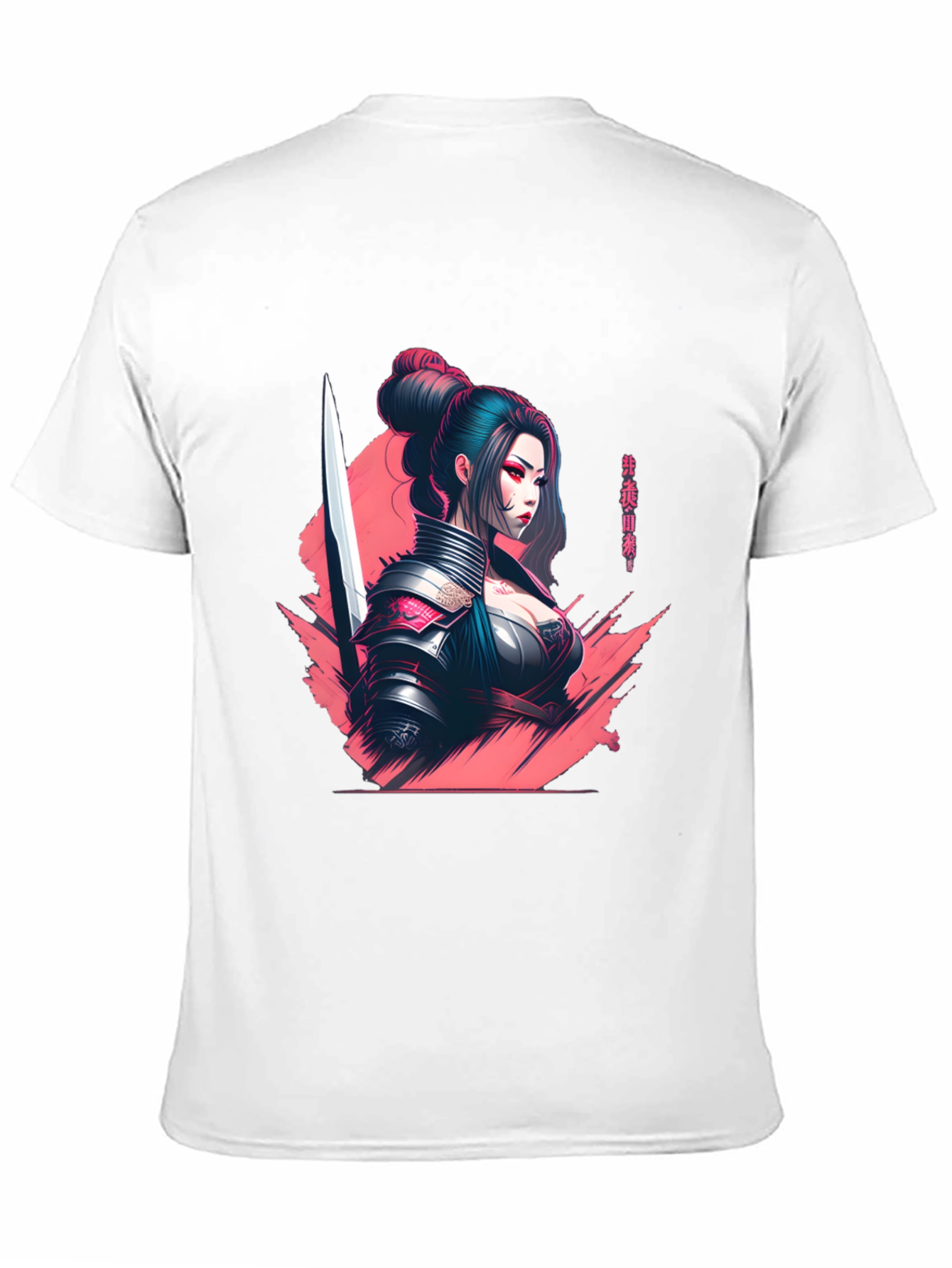 Samurai Girl Graphic T-Shirt - Sleek Anime Style