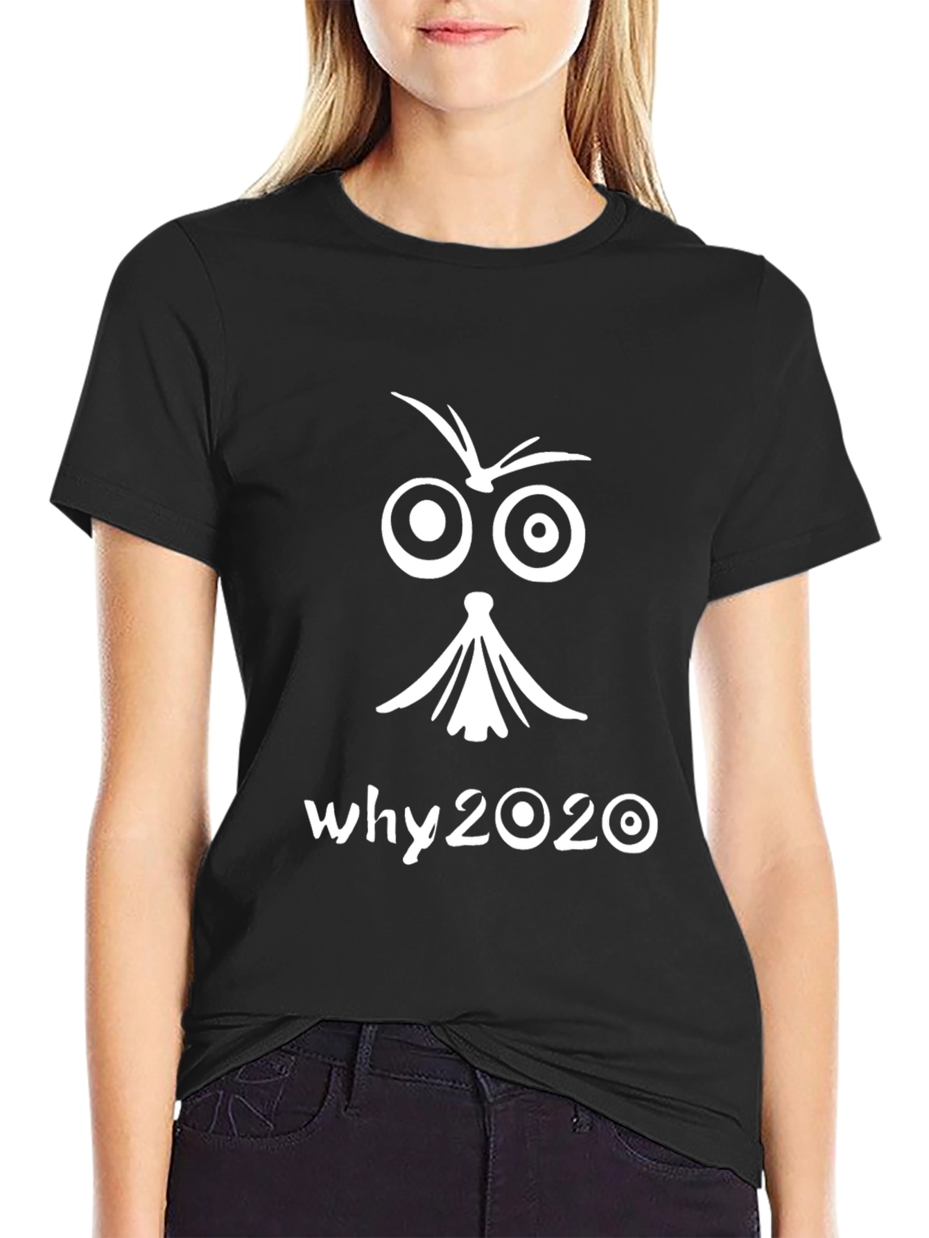 Why 2020 Graphic Tee - Black Cotton T-Shirt