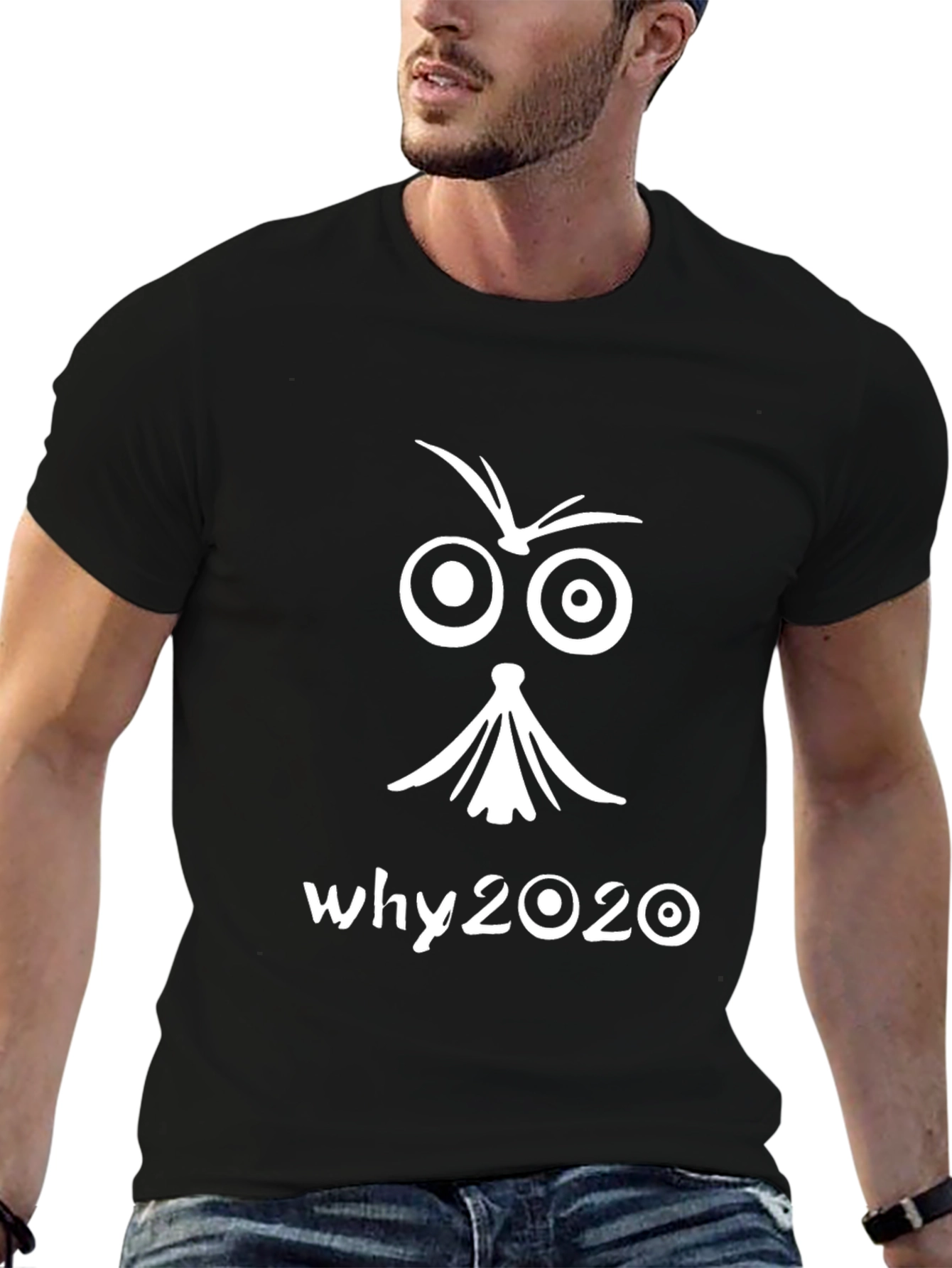 Why 2020 Graphic Tee - Black Cotton T-Shirt