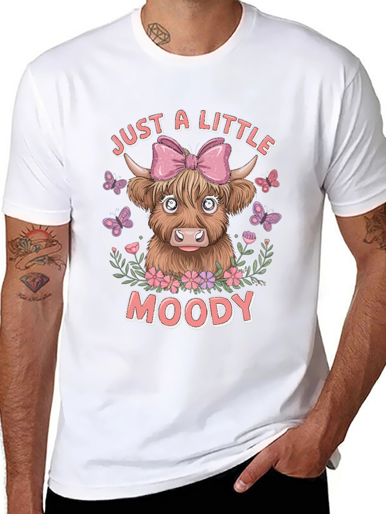 Just A Little Moody Cow Graphic T-Shirt