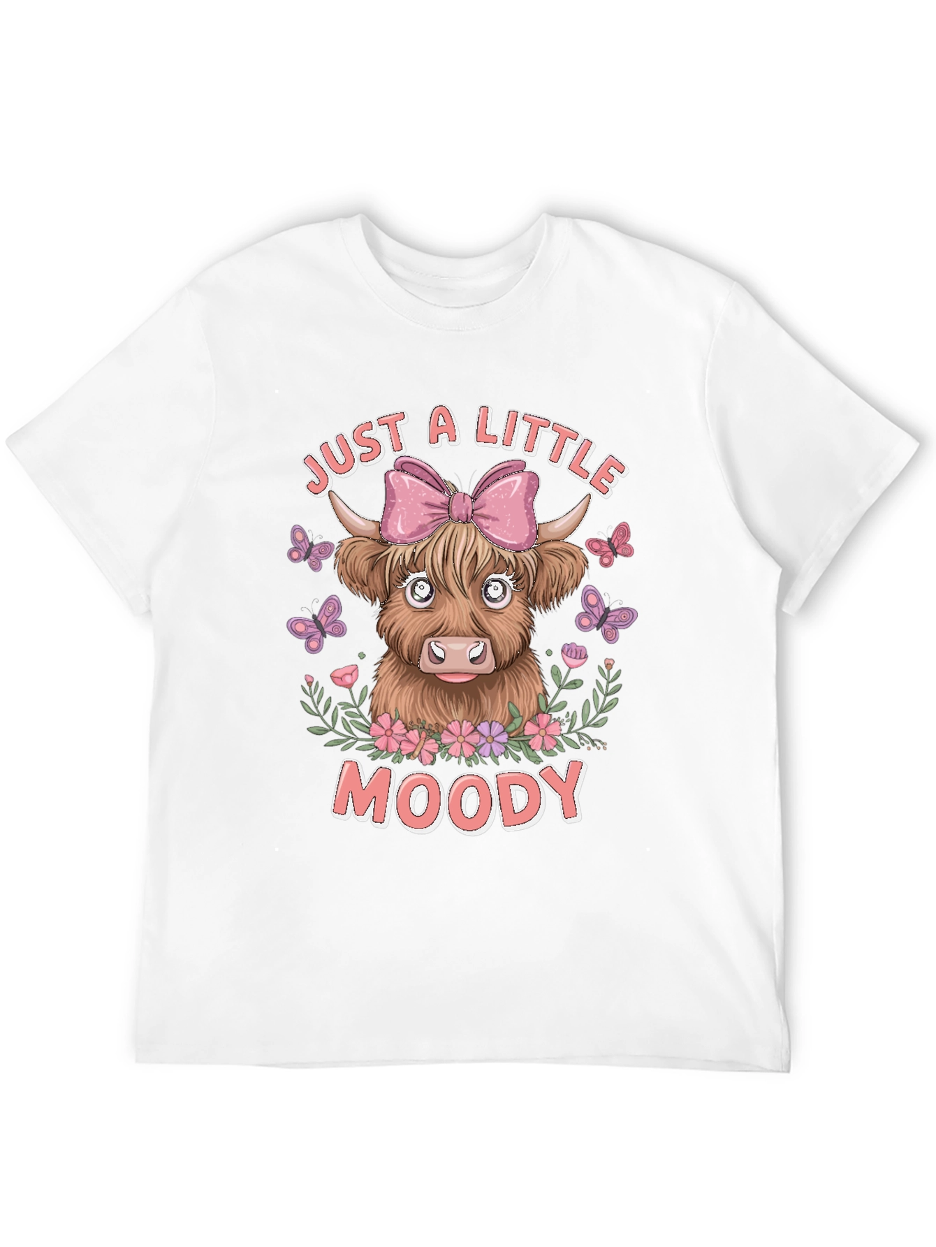 Just A Little Moody Cow Graphic T-Shirt