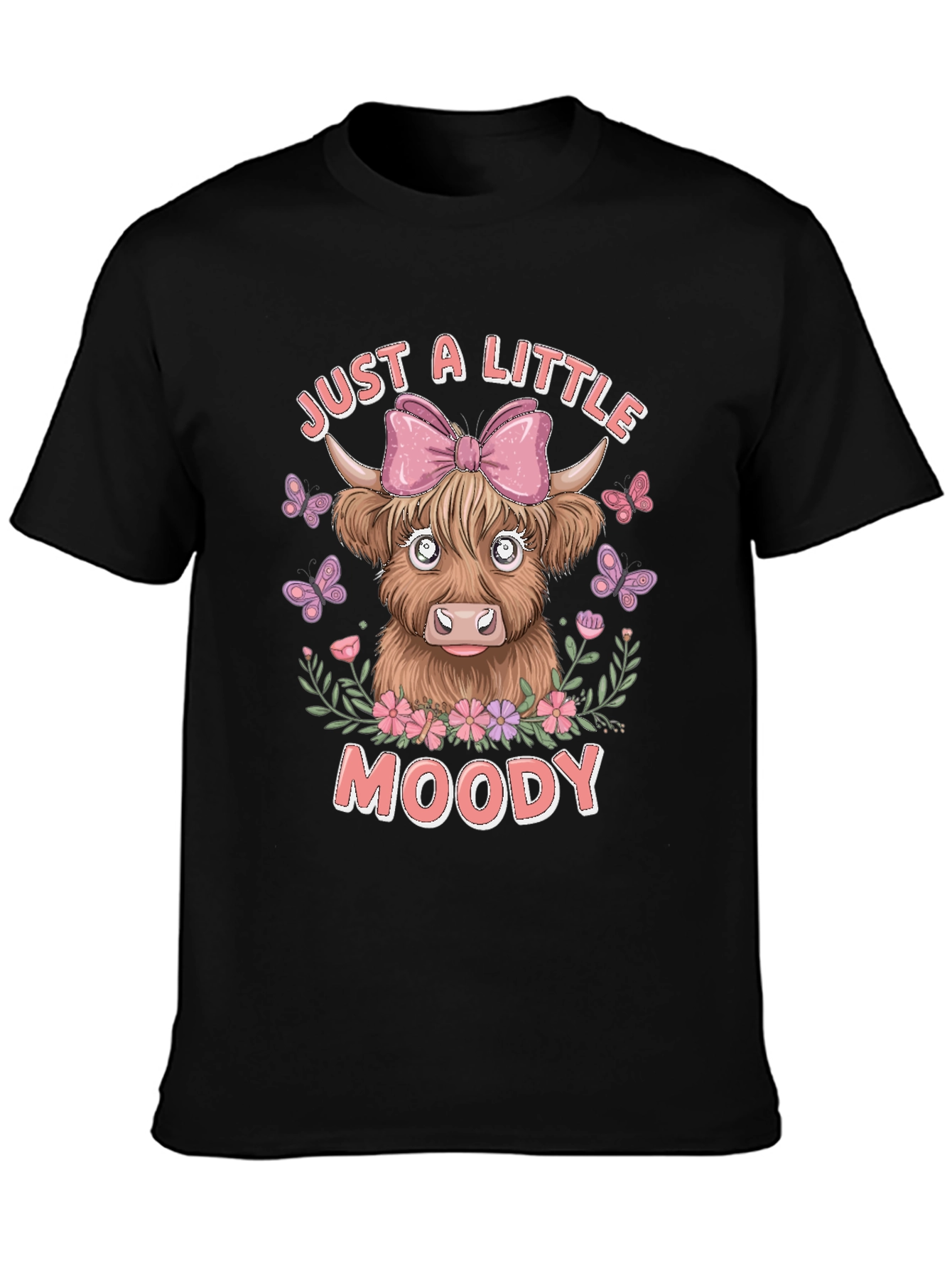 Just A Little Moody Cow Graphic T-Shirt