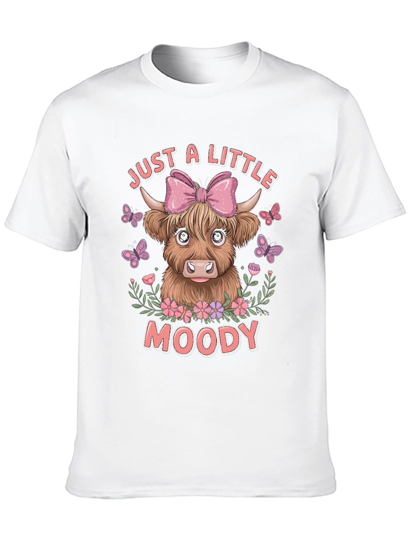 Just A Little Moody Cow Graphic T-Shirt