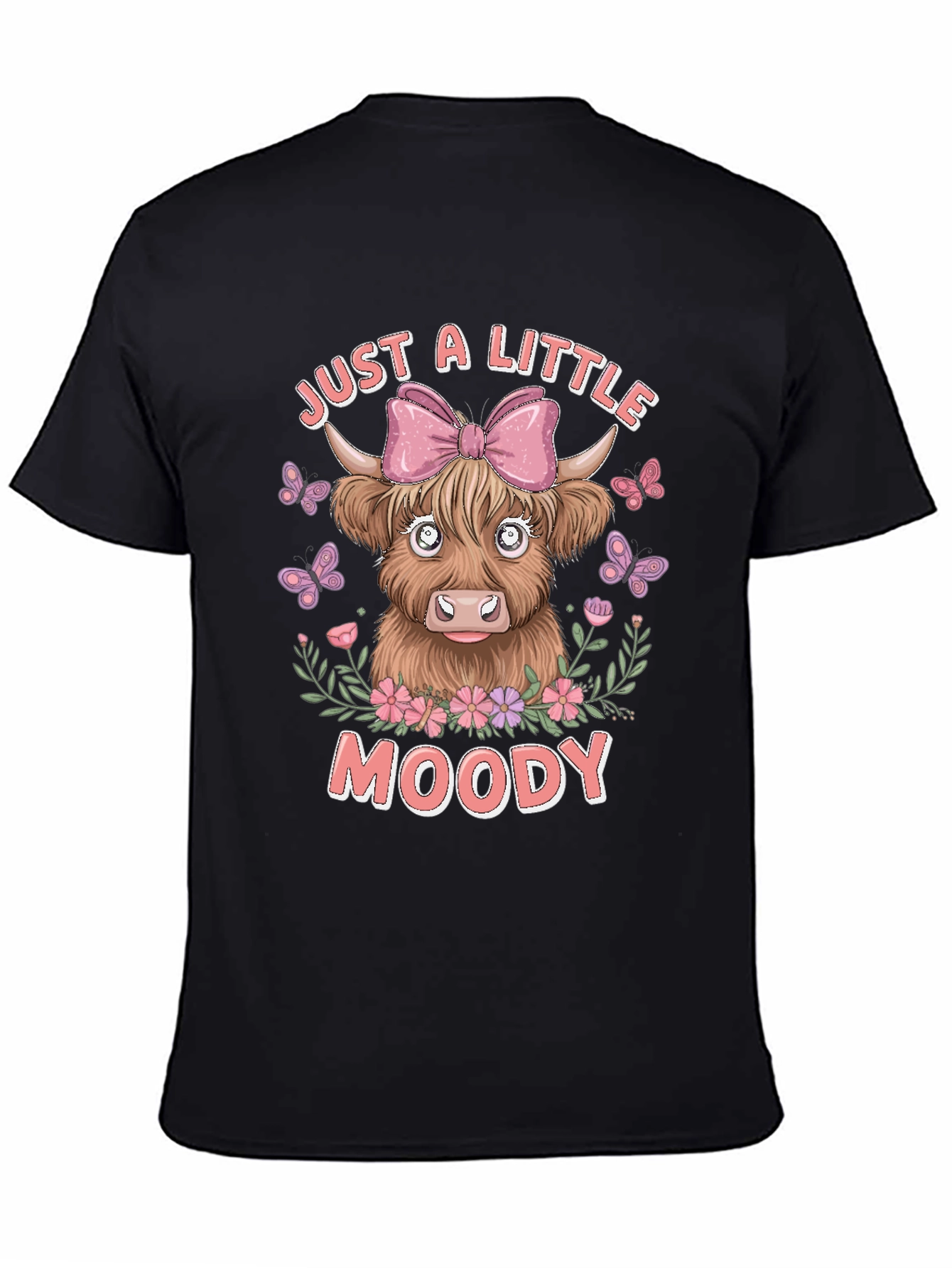 Just A Little Moody Cow Graphic T-Shirt