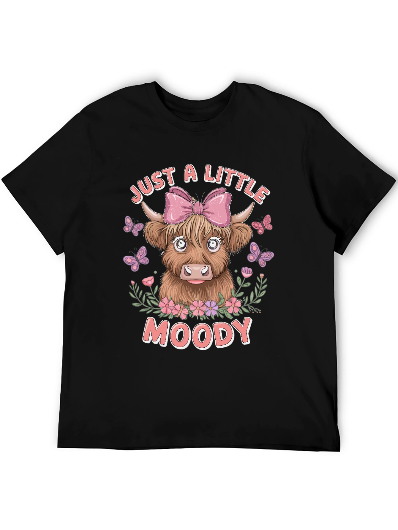 Just A Little Moody Cow Graphic T-Shirt
