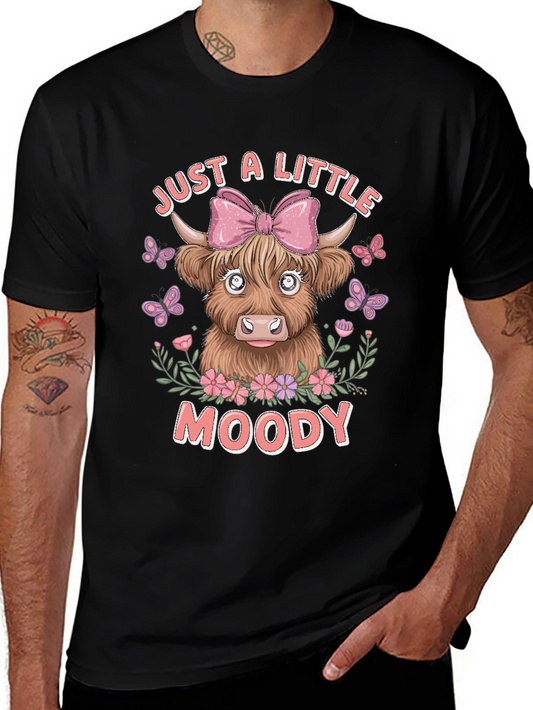 Just A Little Moody Cow Graphic T-Shirt