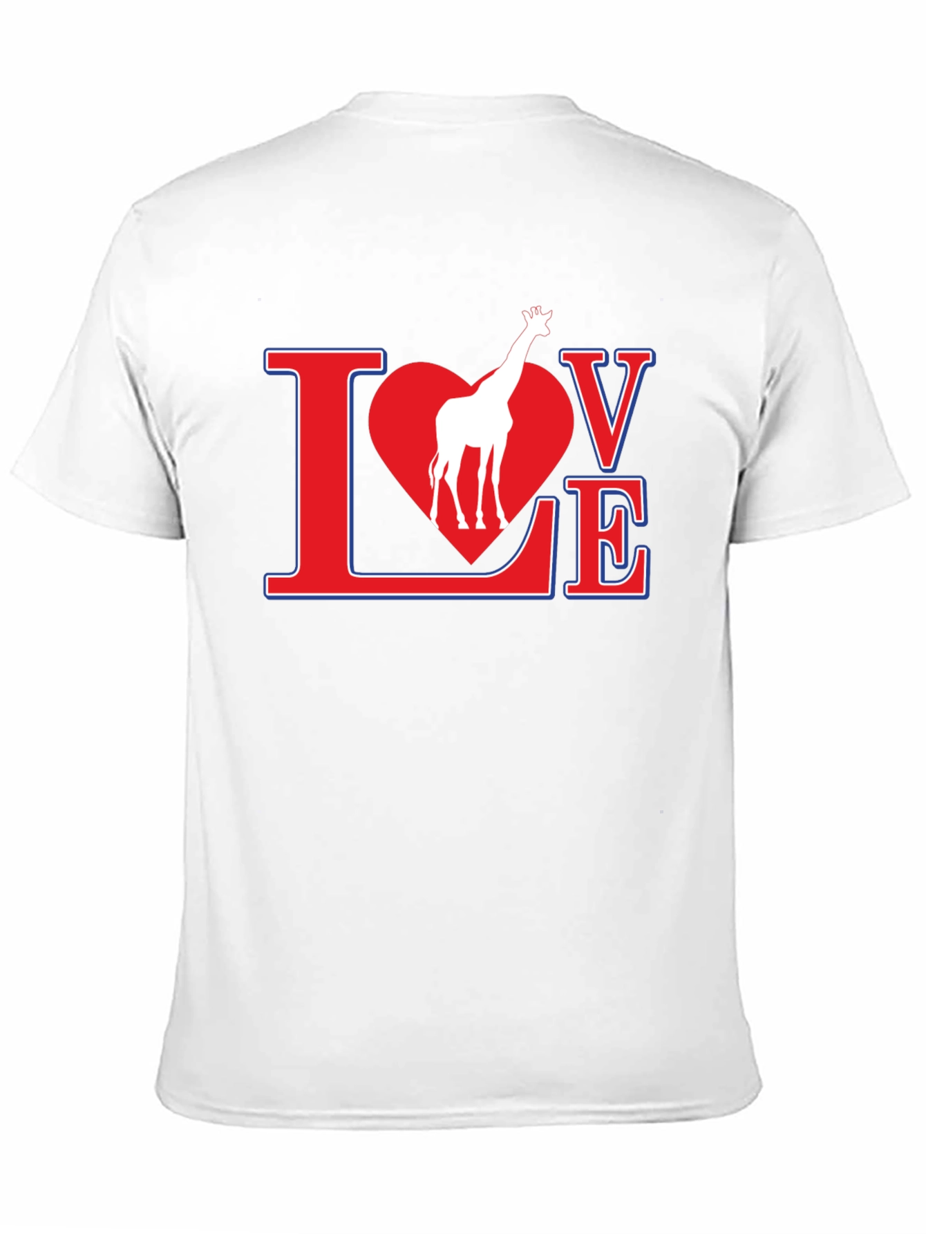 Giraffe Love Graphic T-Shirt - Black