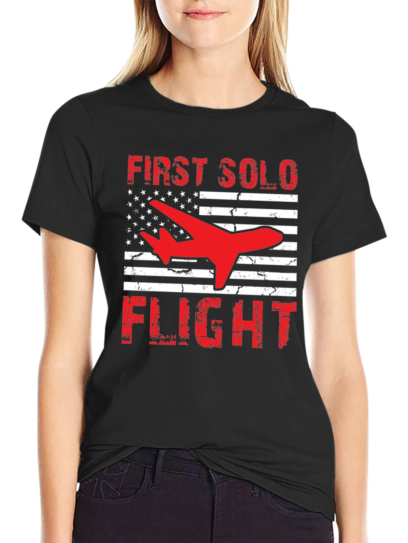 First Solo Flight Patriotic T-Shirt