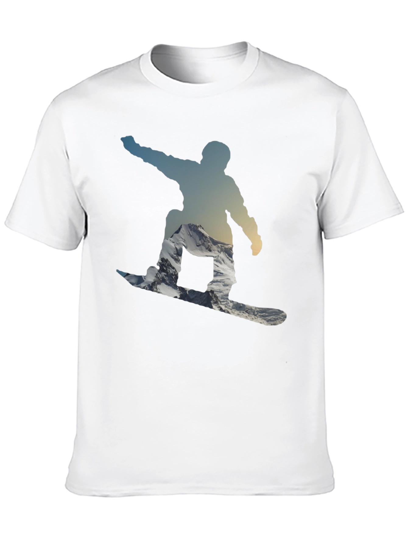Snowboarder Silhouette Graphic Tee - Cool Black Shirt
