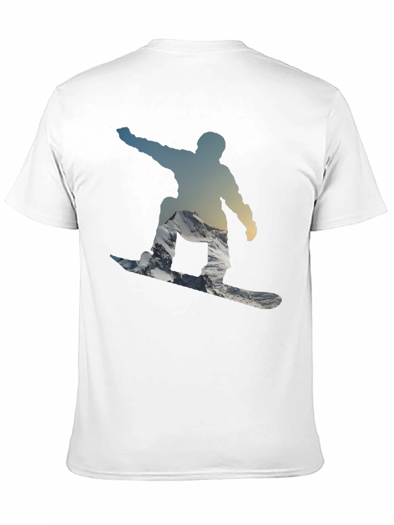 Snowboarder Silhouette Graphic Tee - Cool Black Shirt