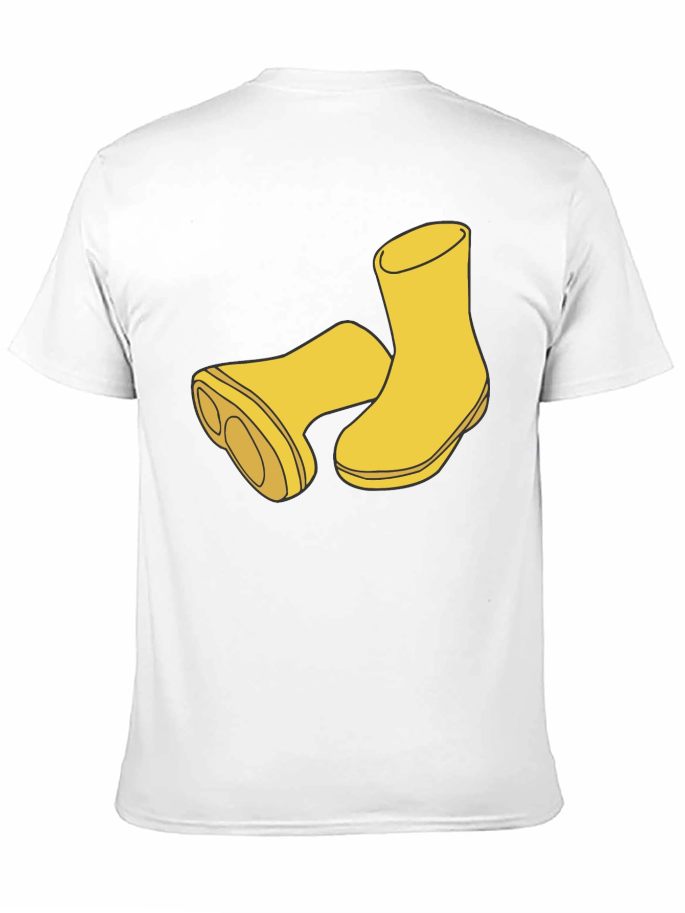 Rain Boot Graphic Tee - Stylish Black Cotton T-Shirt