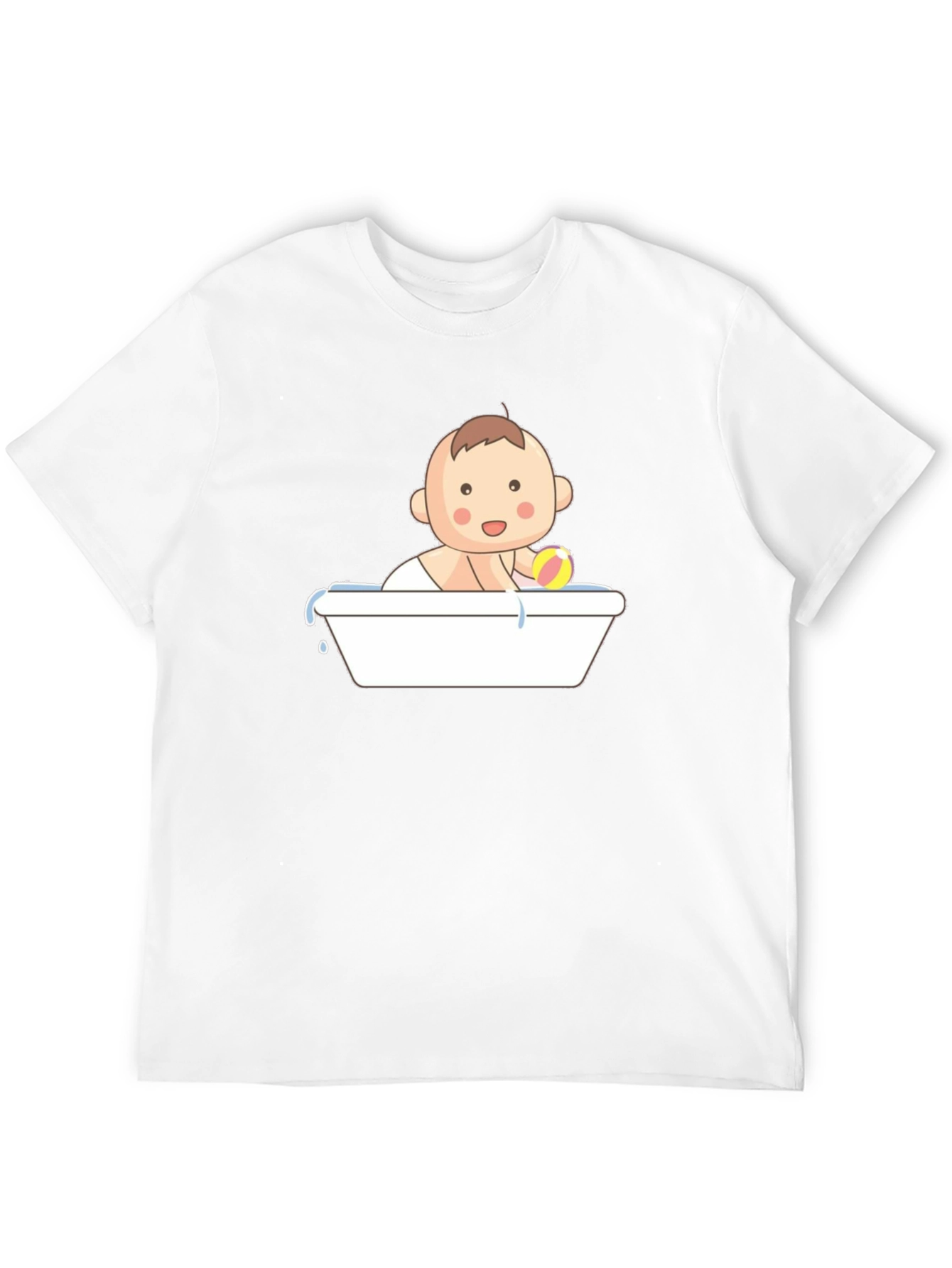 Baby in Tub Graphic Tee - Black Cotton T-Shirt