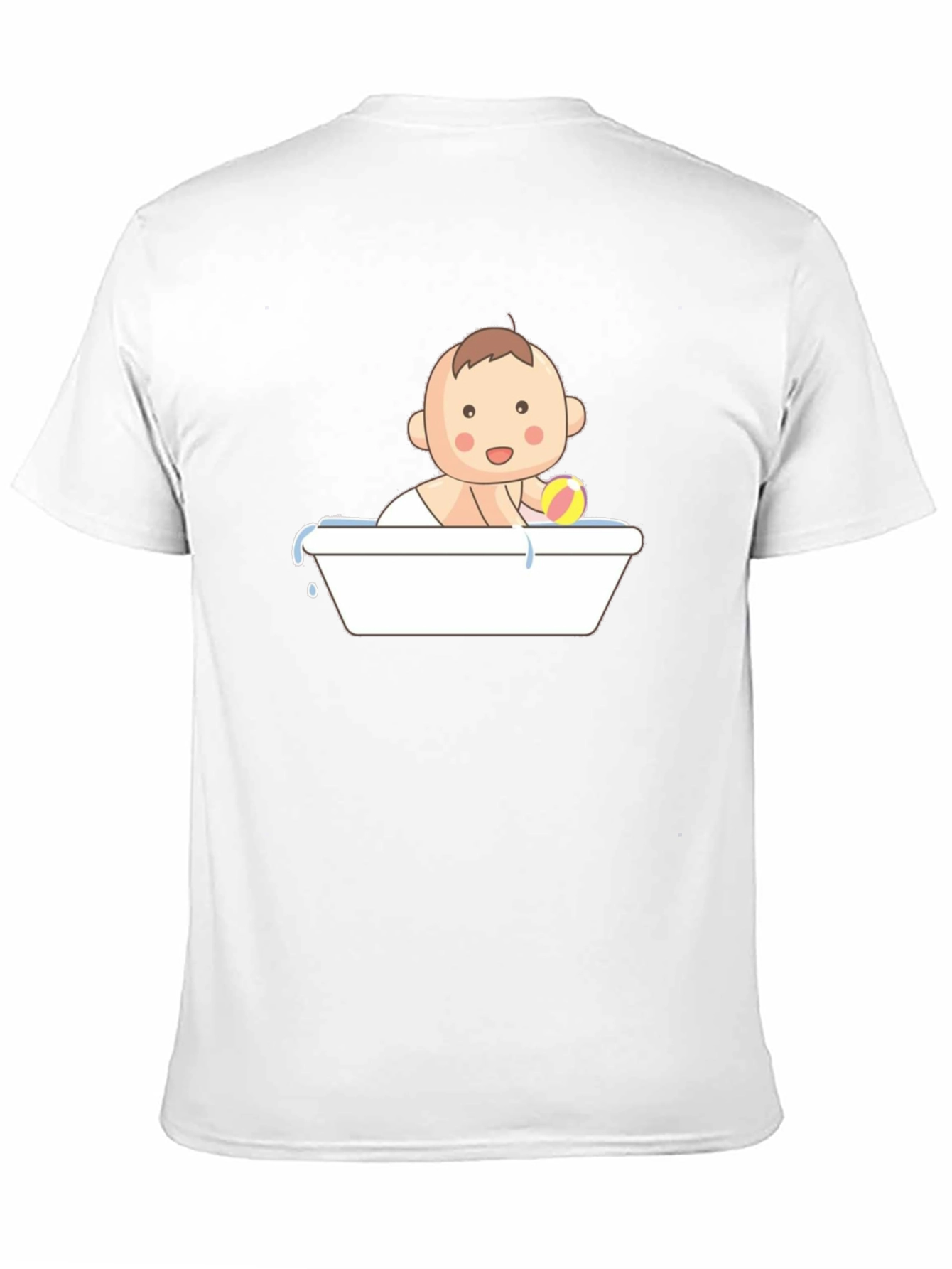 Baby in Tub Graphic Tee - Black Cotton T-Shirt