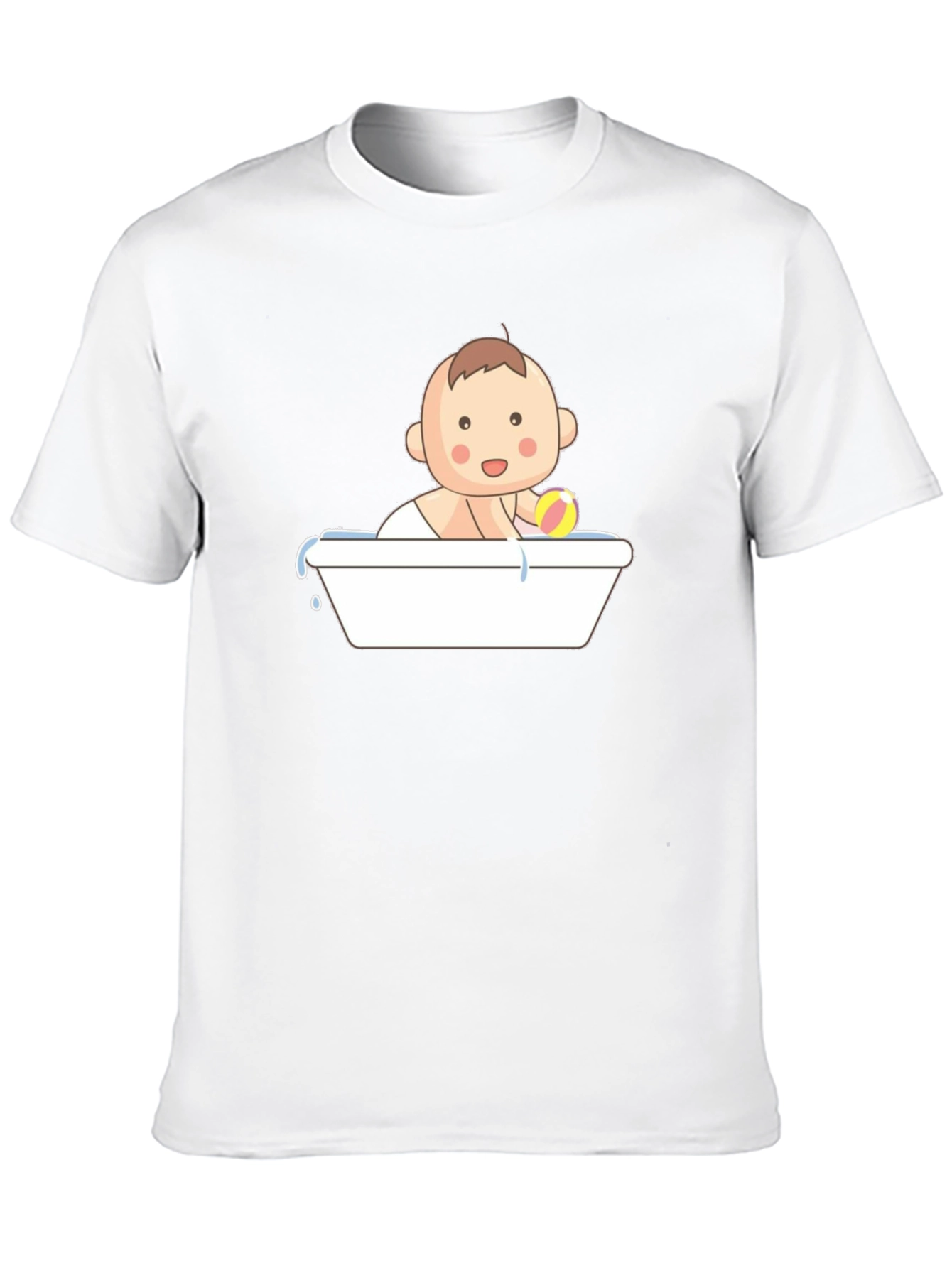 Baby in Tub Graphic Tee - Black Cotton T-Shirt