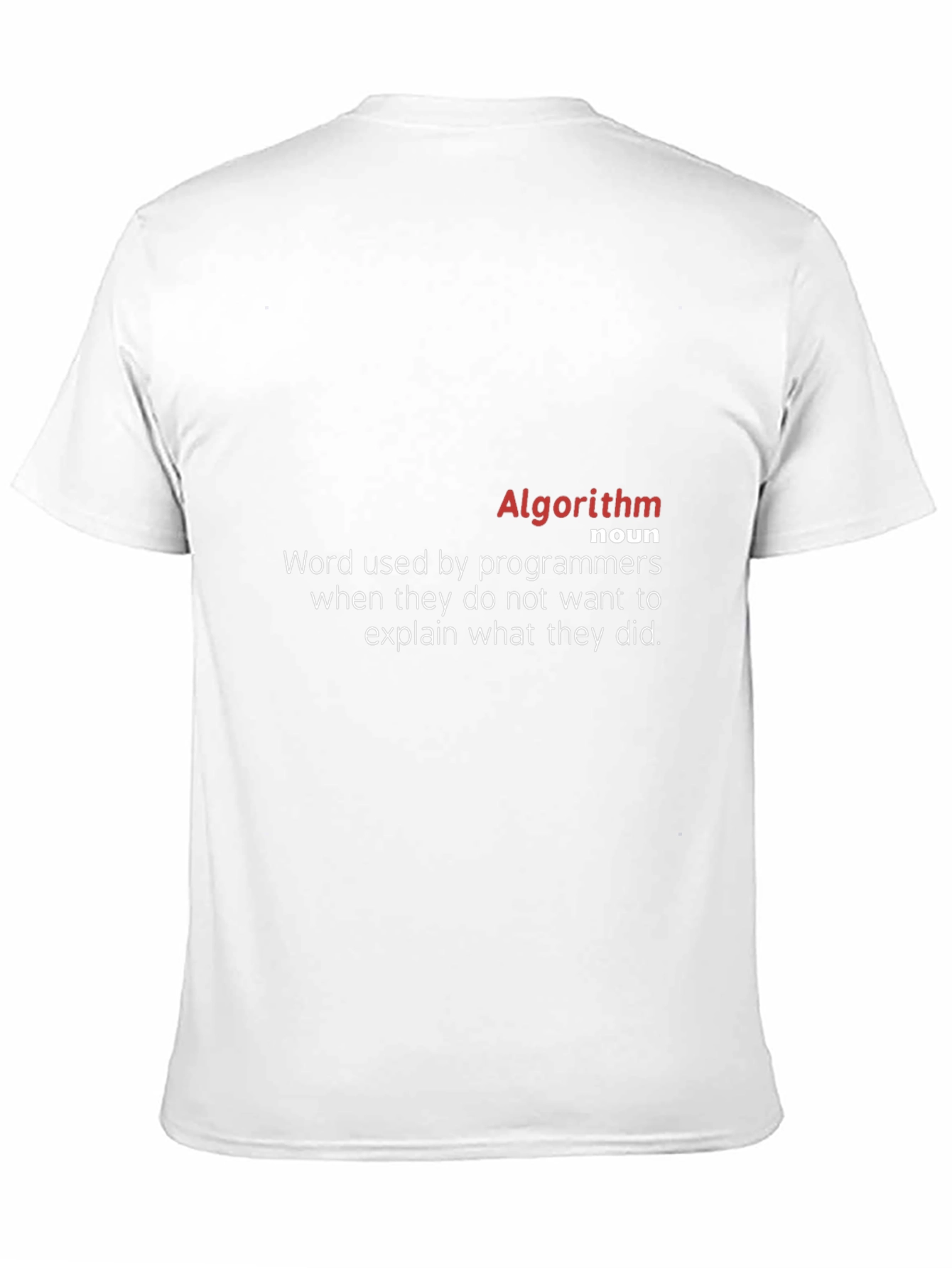 Algorithm Definition Black T-Shirt