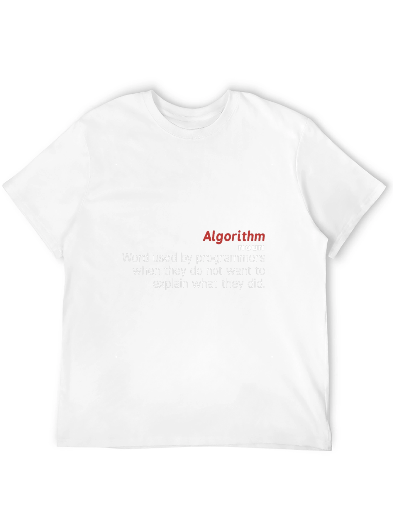 Algorithm Definition Black T-Shirt
