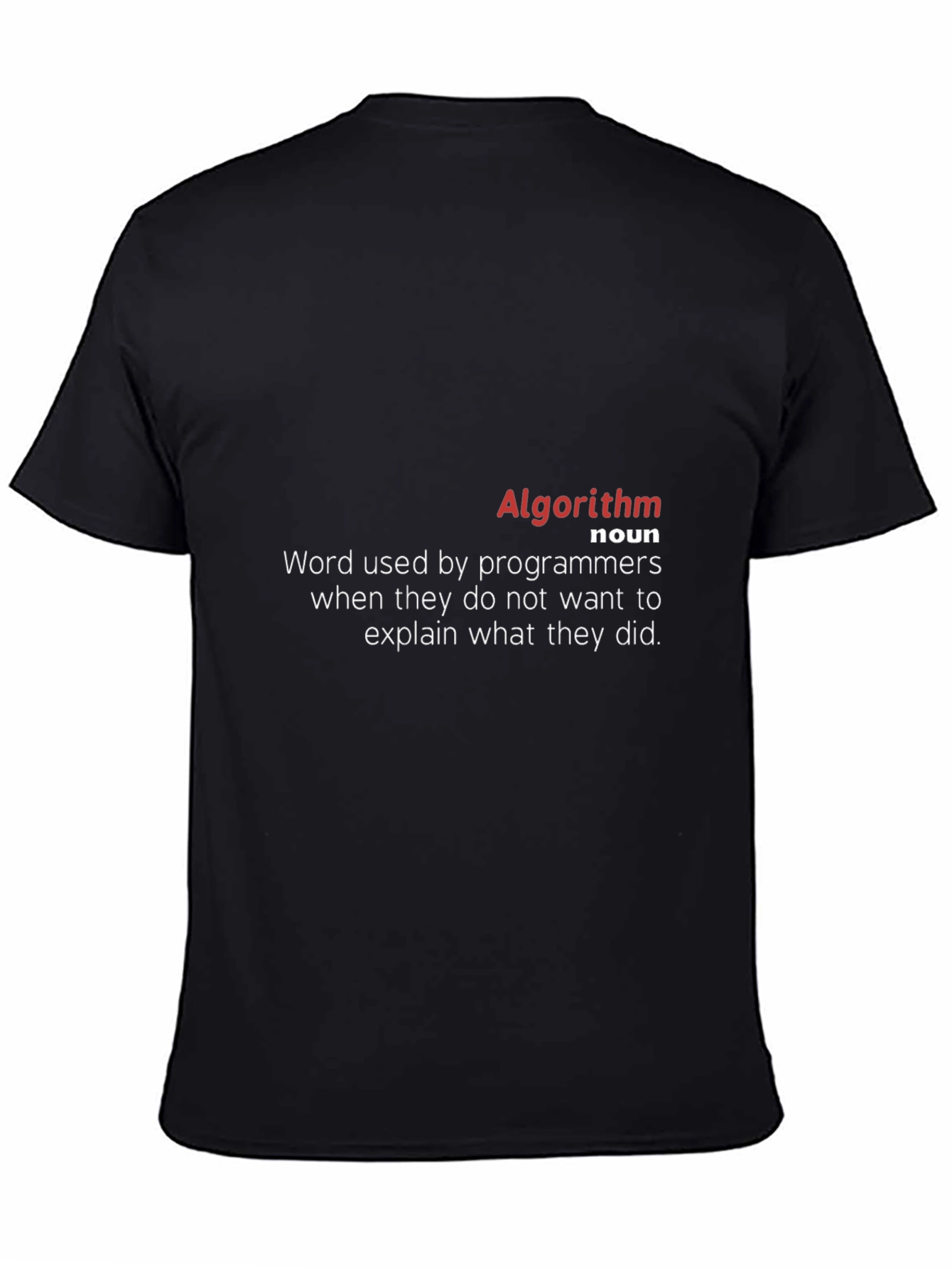 Algorithm Definition Black T-Shirt