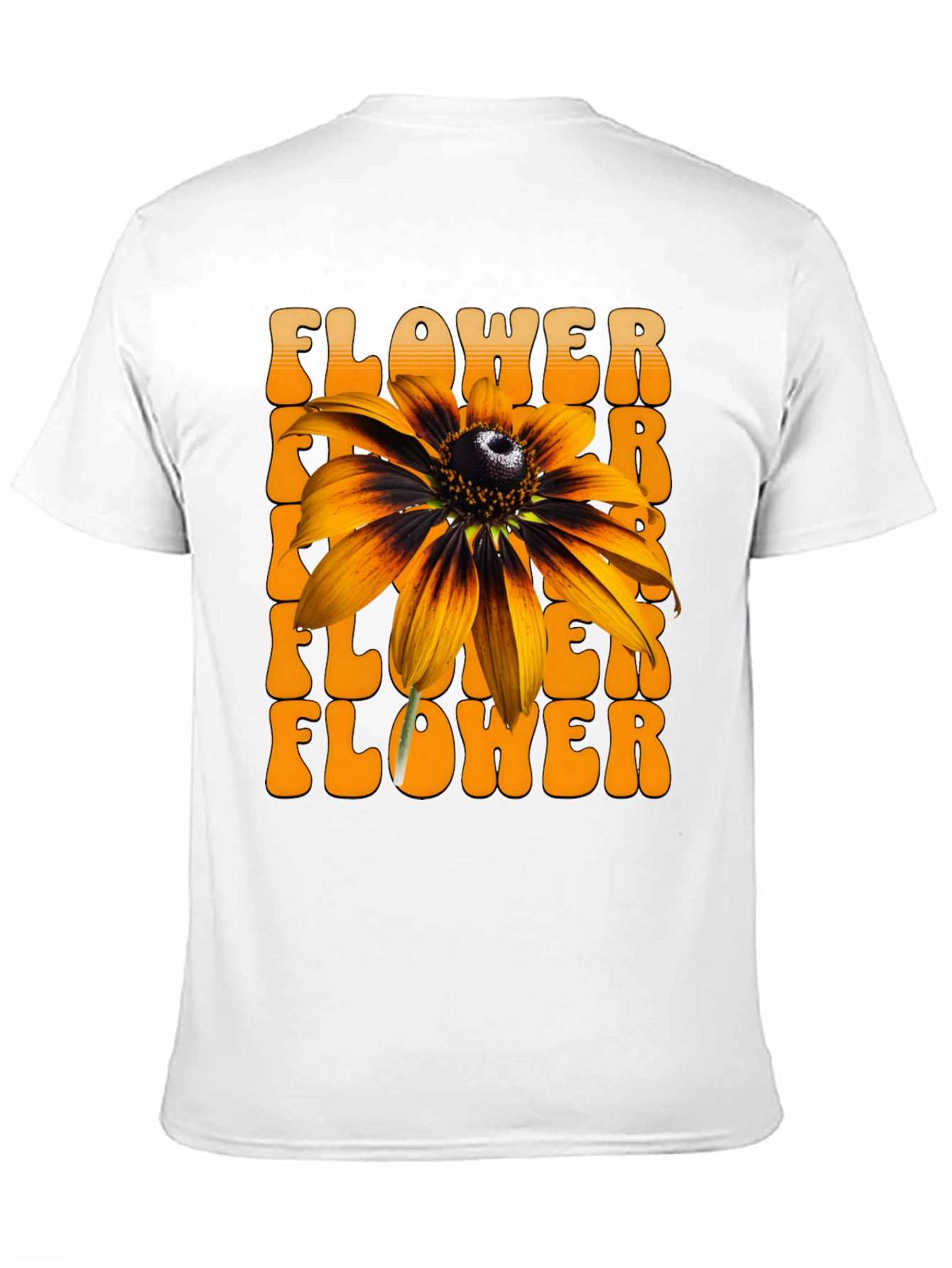 Retro Flower Graphic Tee - Black