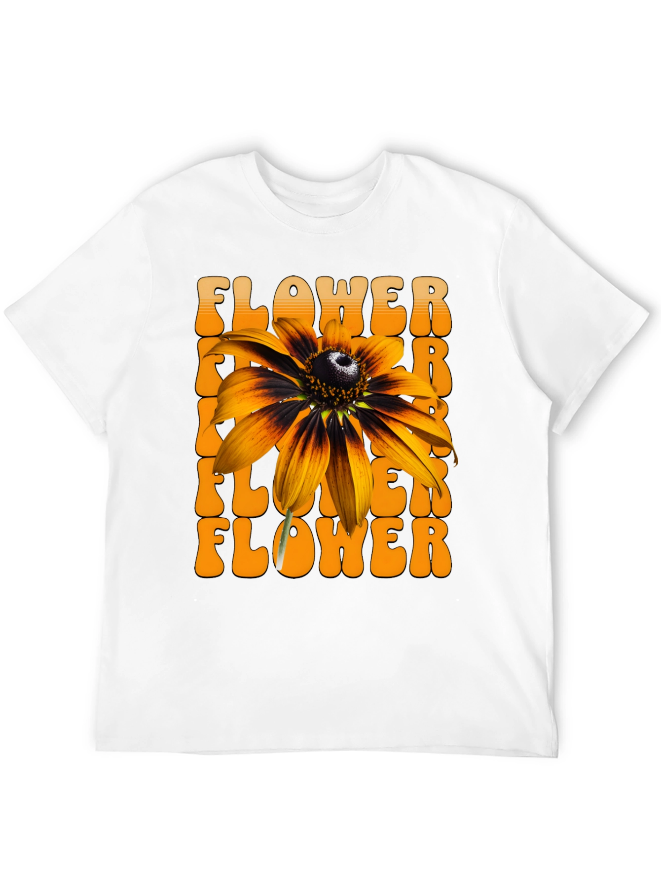 Retro Flower Graphic Tee - Black