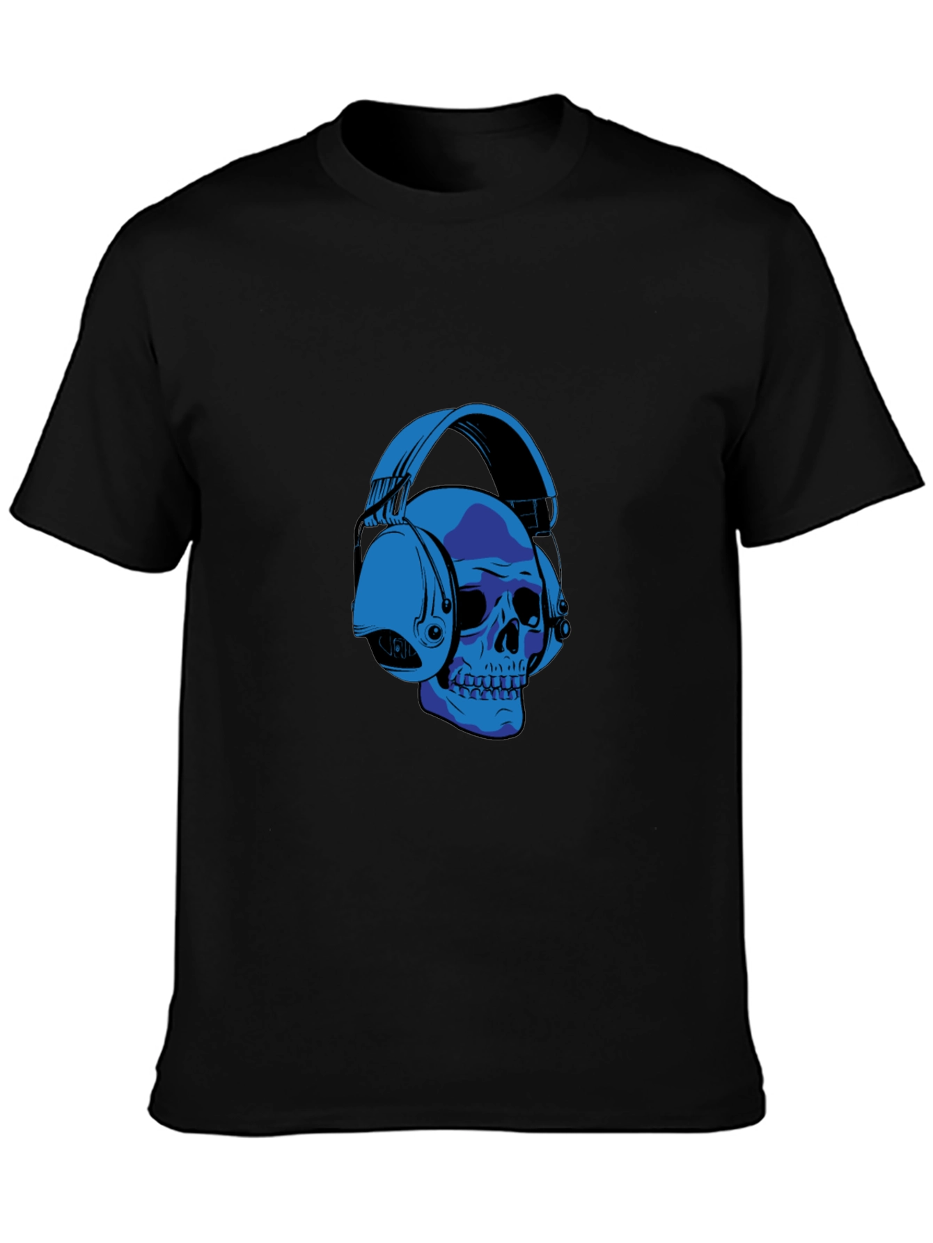 Skull with Headphones Graphic T-Shirt