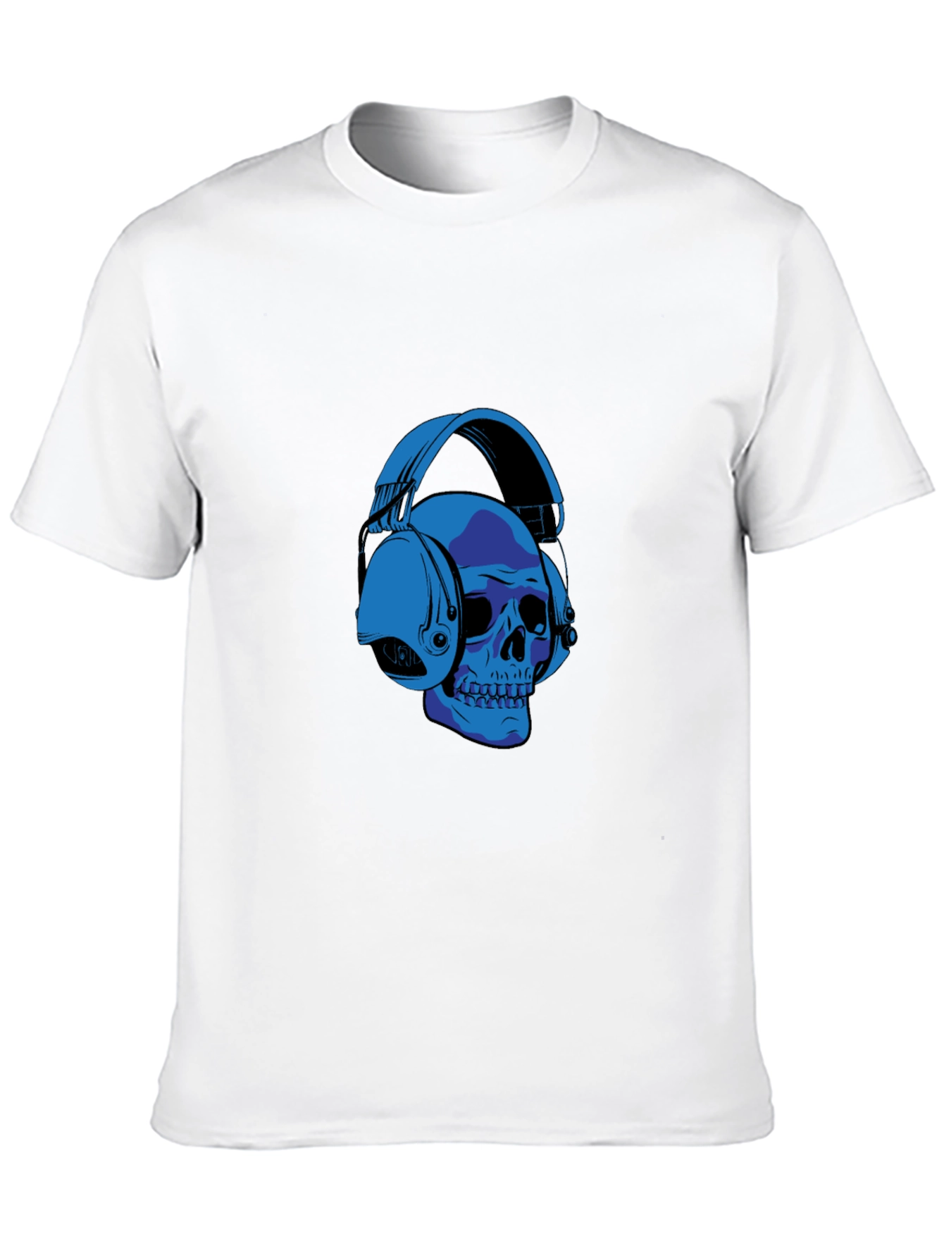 Skull with Headphones Graphic T-Shirt