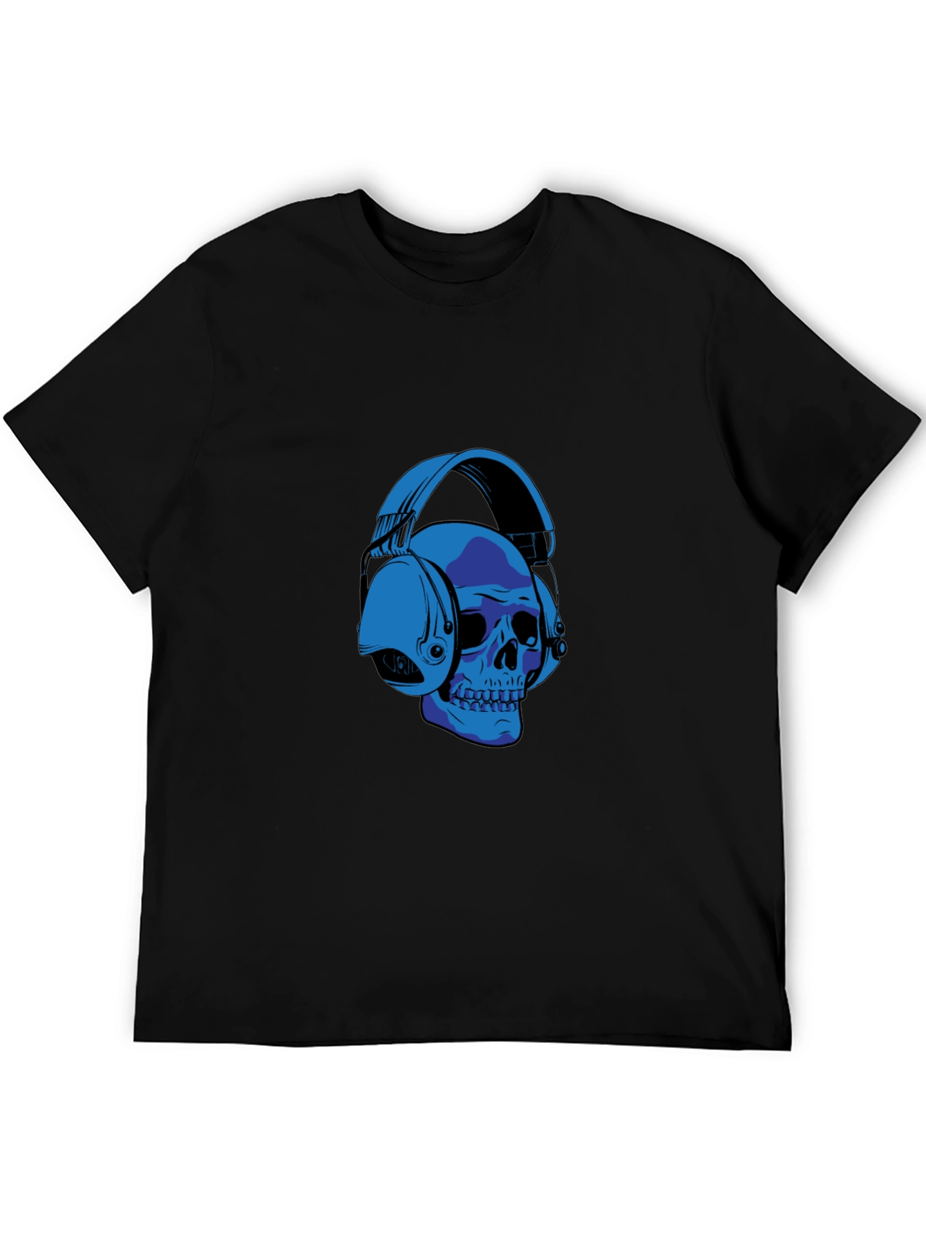Skull with Headphones Graphic T-Shirt