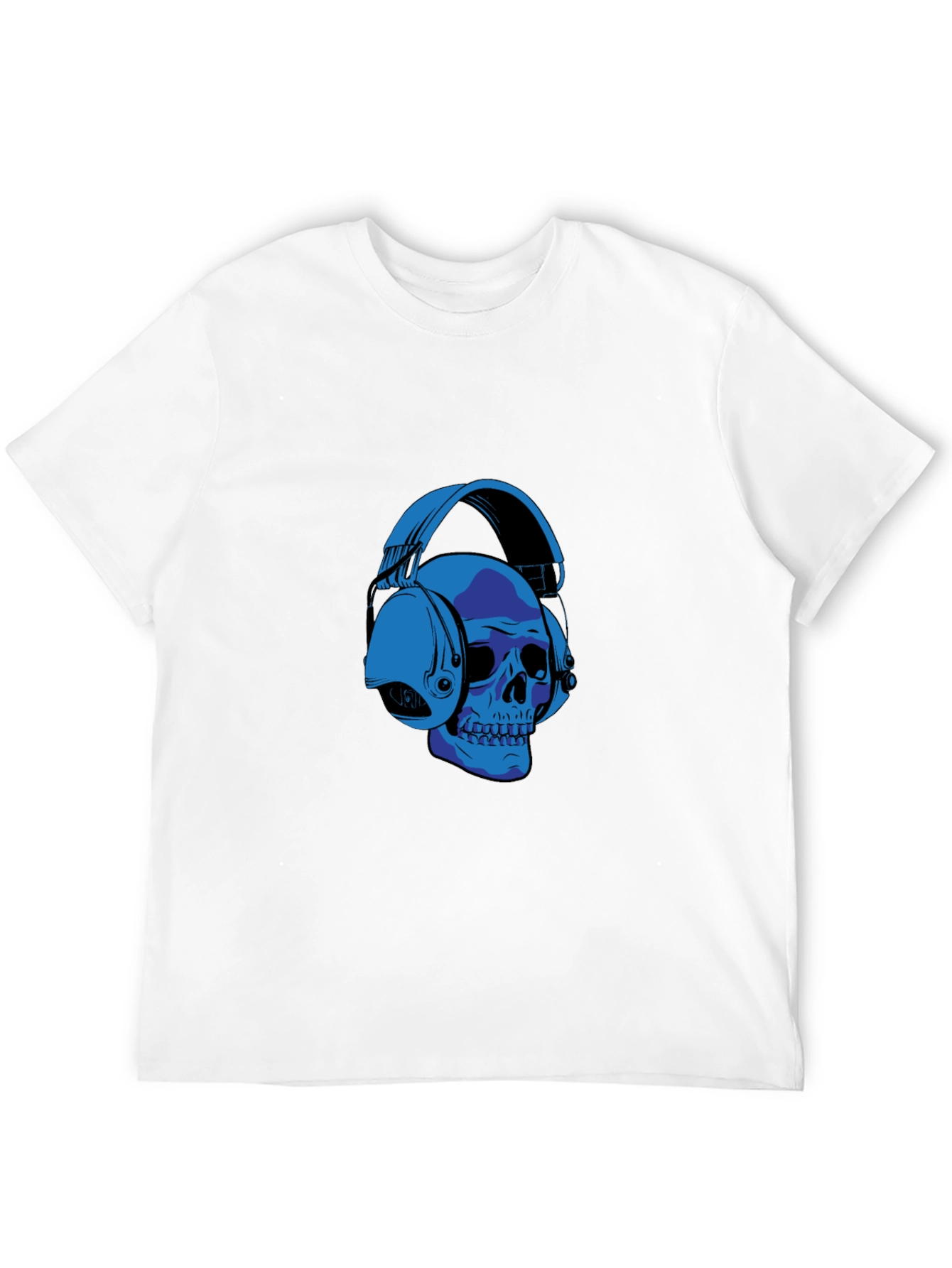 Skull with Headphones Graphic T-Shirt