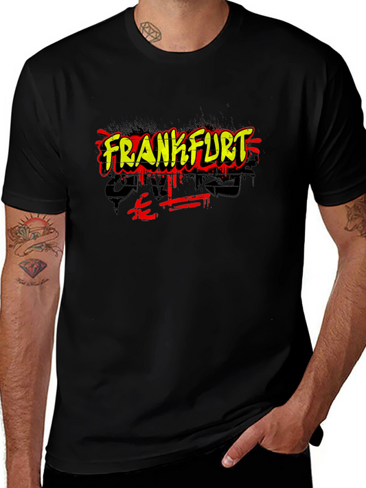 Frankfurt Graffiti Style Black T-Shirt