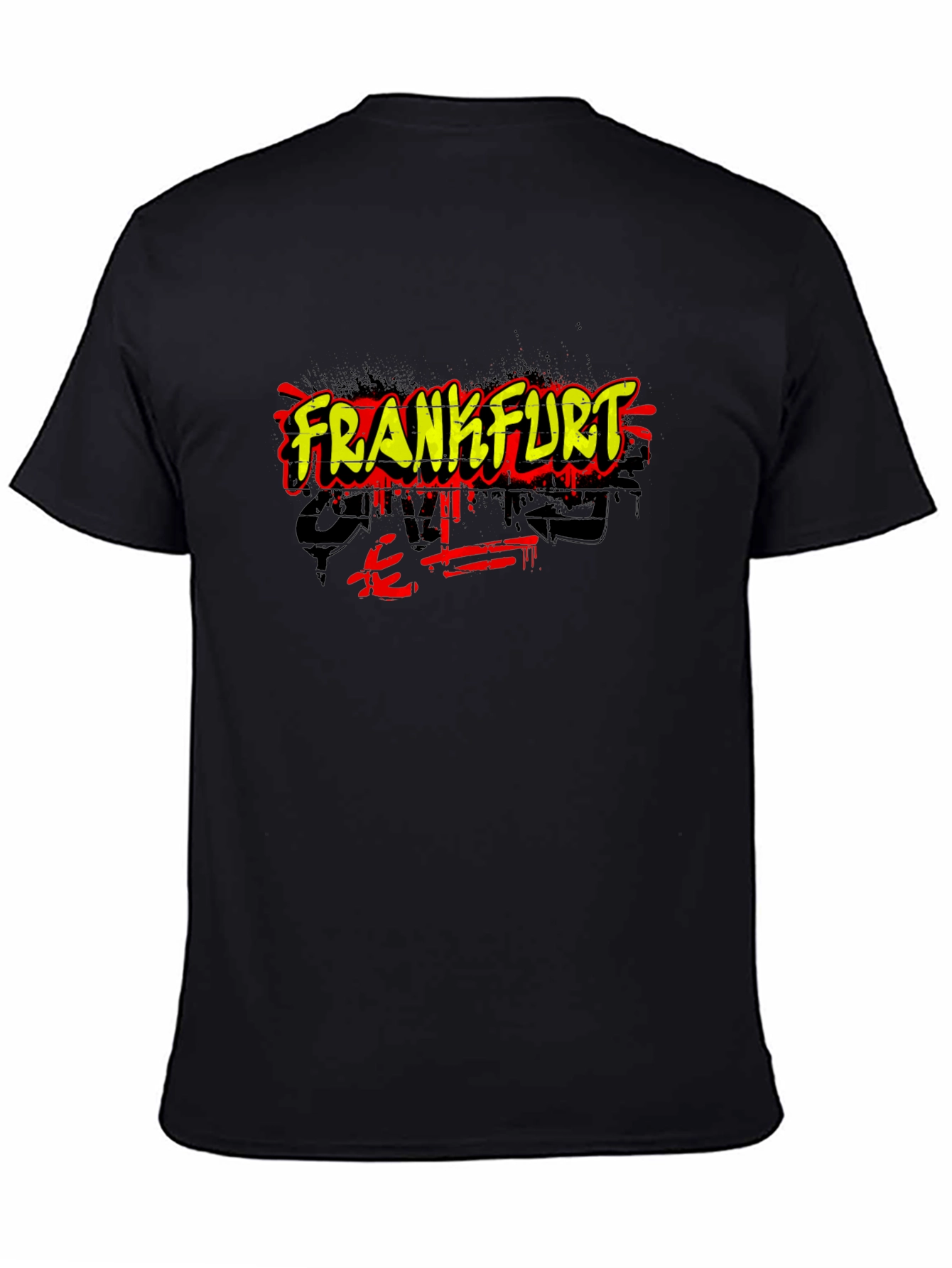 Frankfurt Graffiti Style Black T-Shirt