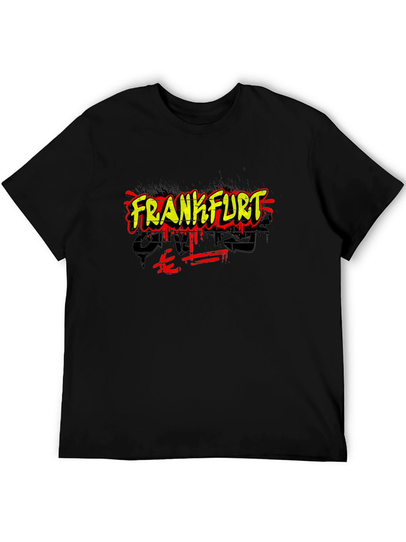 Frankfurt Graffiti Style Black T-Shirt