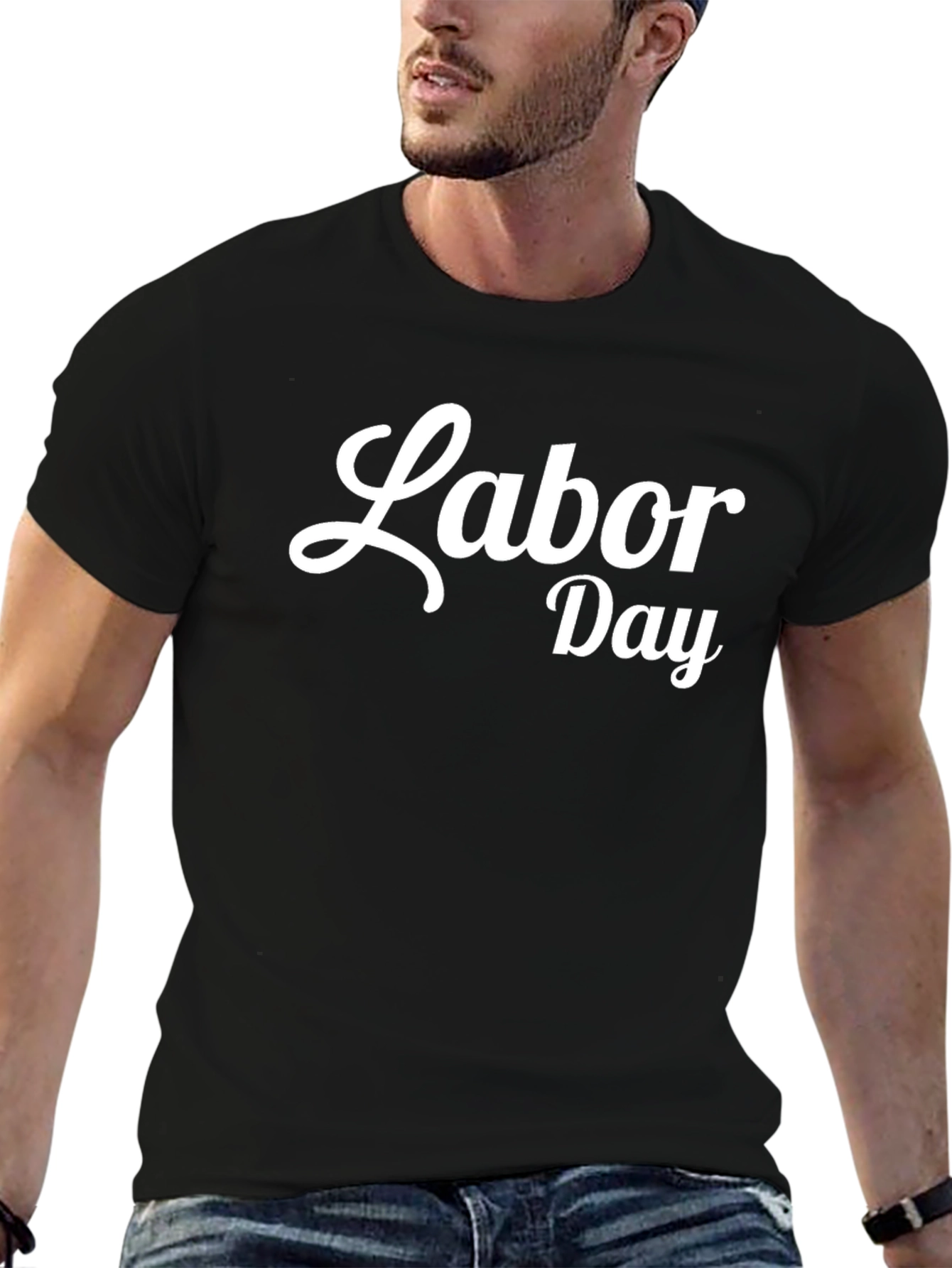Labor Day T-Shirt - Black Casual Tee